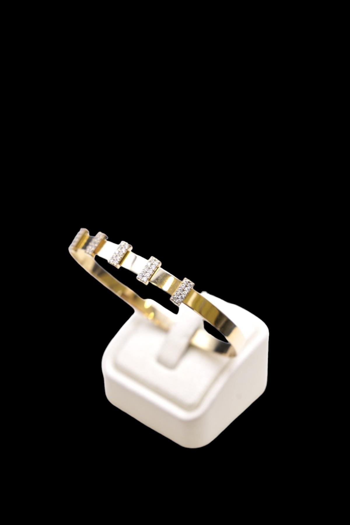 Zirkon Taşlı Bilezik 14 Ayar