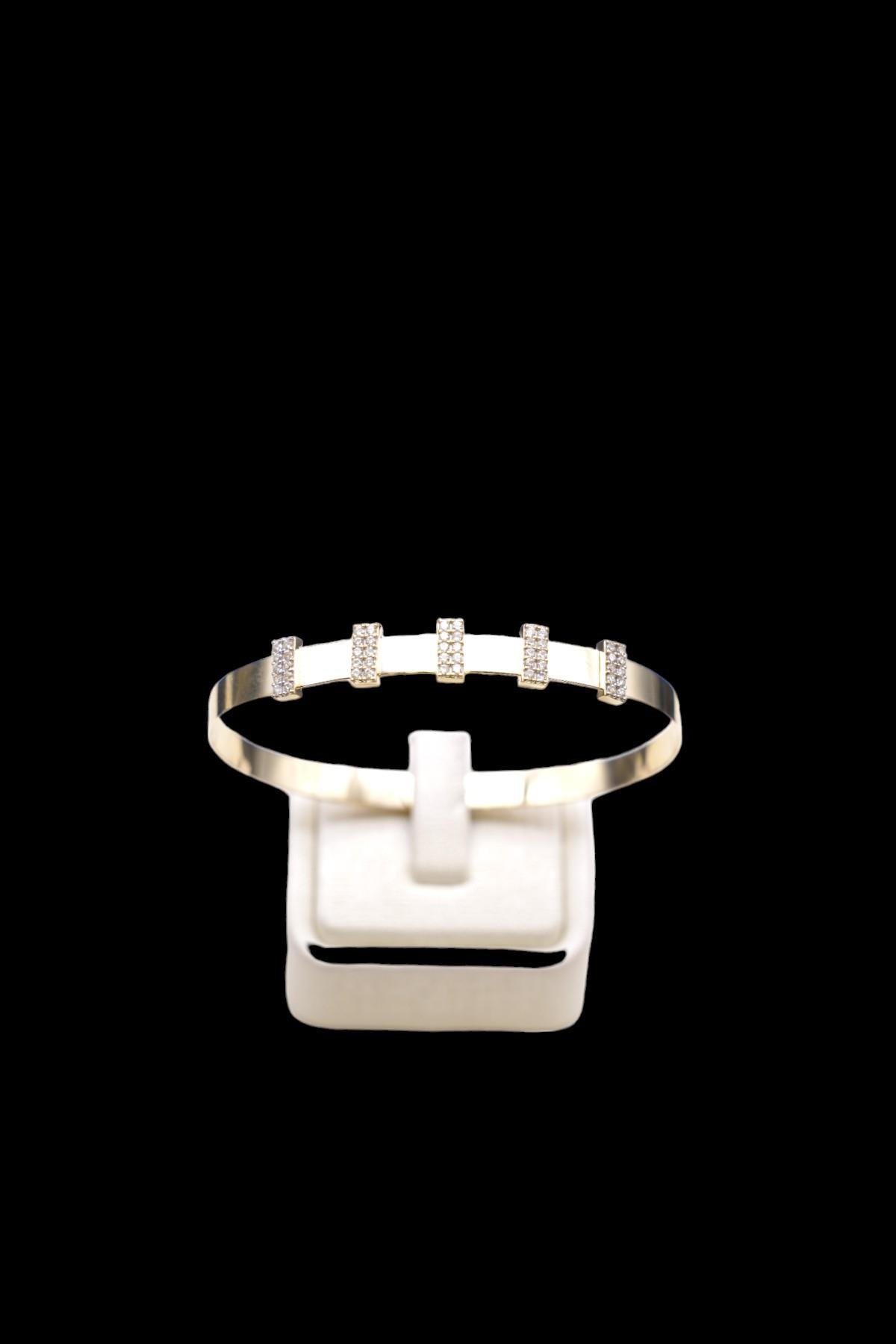 Zirkon Taşlı Bilezik 14 Ayar