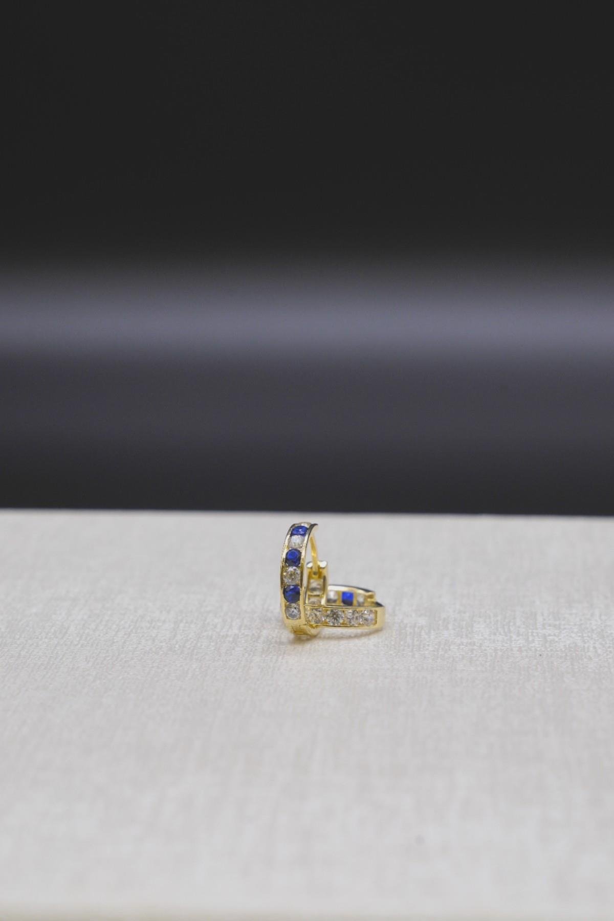 Zirkon Taşlı Çocuk Küpe 14 Ayar