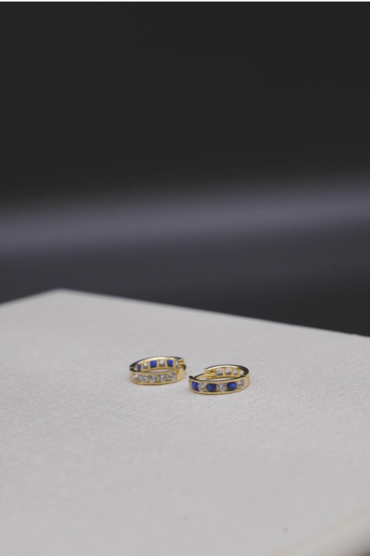 Zirkon Taşlı Çocuk Küpe 14 Ayar