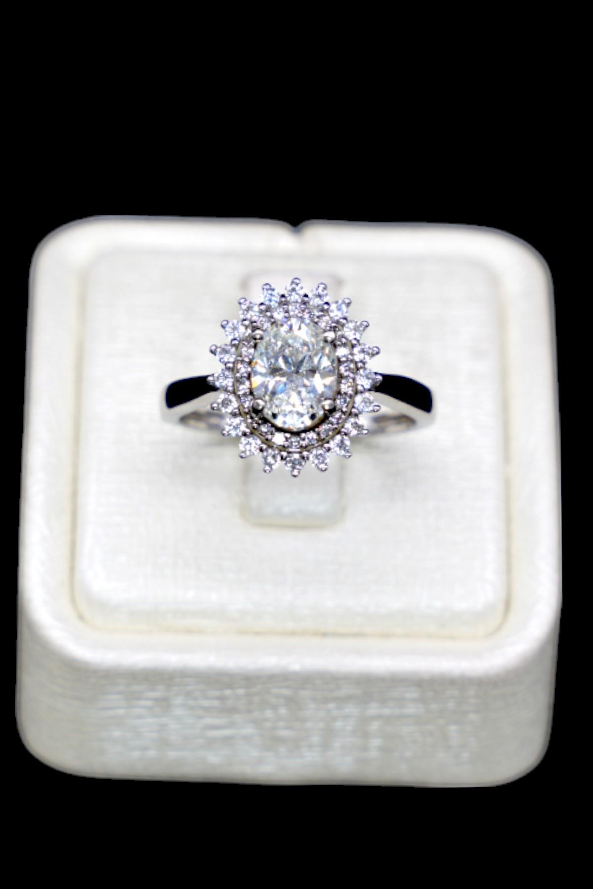 Zirkon Taşlı Gümüş Yüzük 925 Ayar