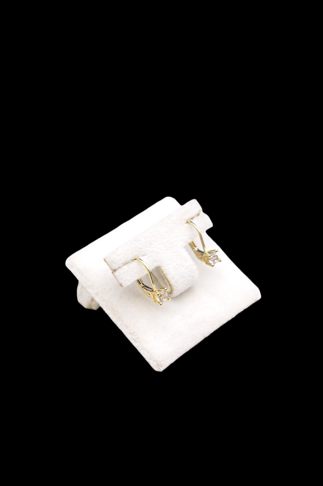 Zirkon Taşlı Küpe 14 Ayar