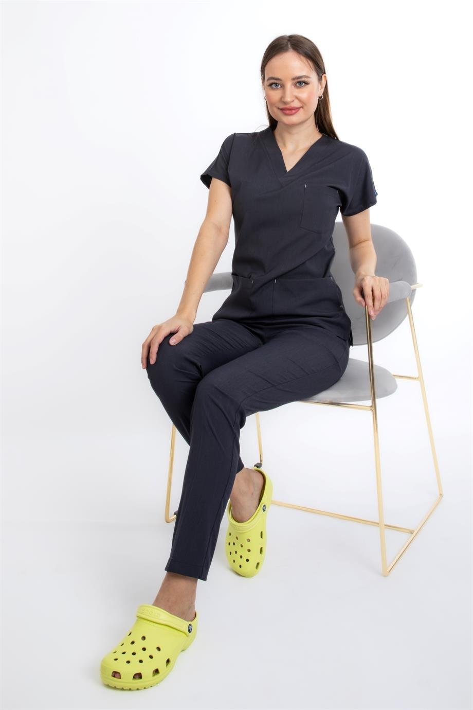 ANTRASİT GRİ CORE-FLEX KADIN CERRAHİ TAKIM