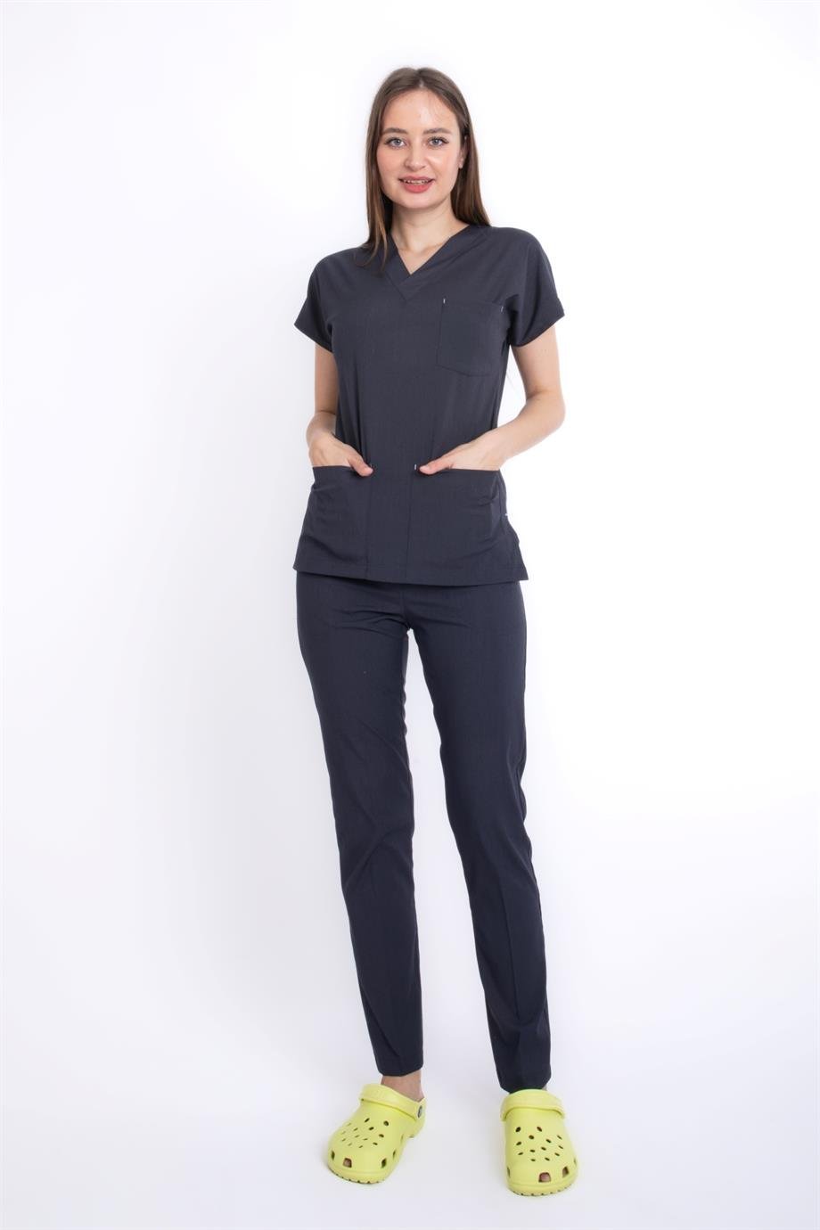 ANTRASİT GRİ CORE-FLEX KADIN CERRAHİ TAKIM
