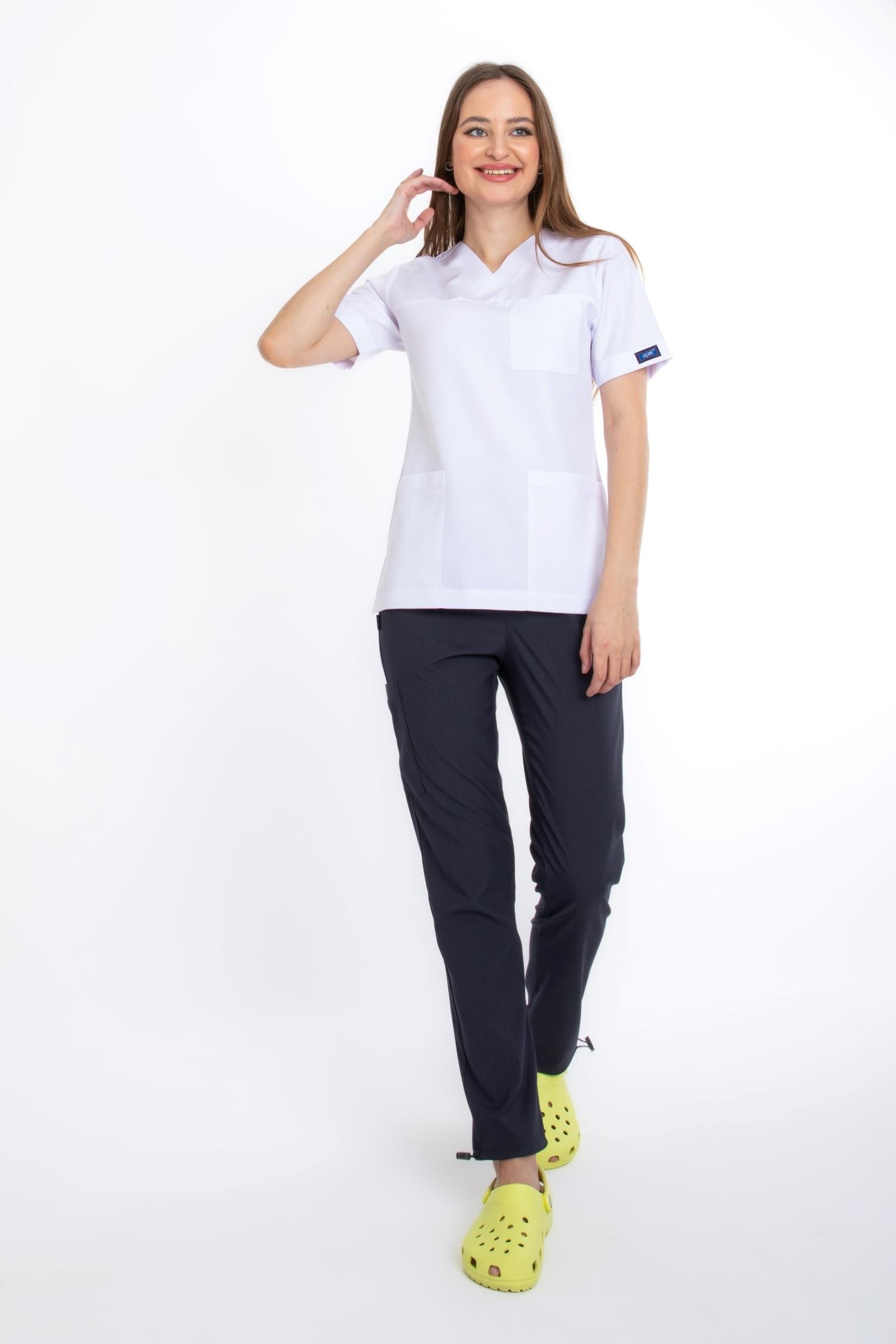 ANTRASİT GRİ CORE-FLEX LİKRALI KADIN PANTOLON (AYARLANABİLİR LASTİKLİ PAÇA)