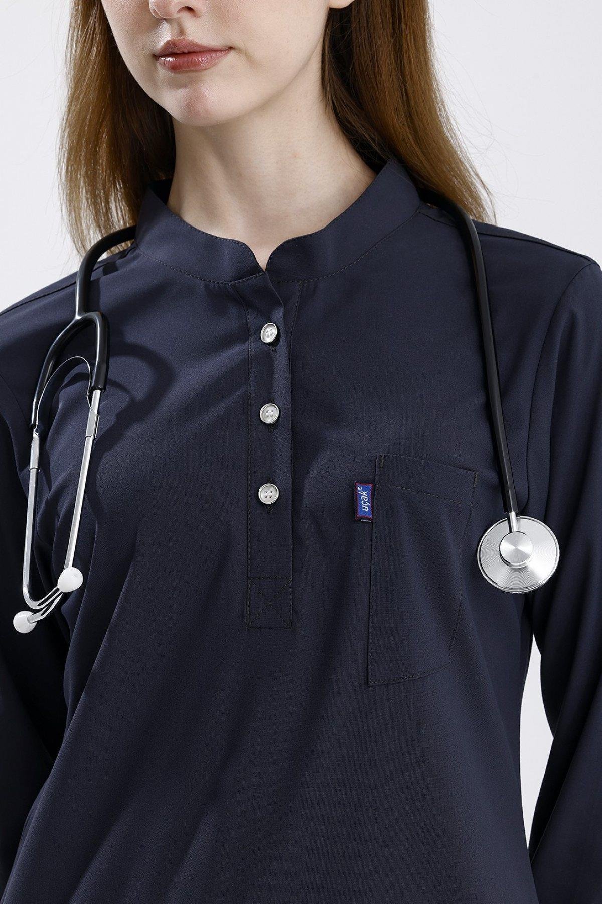 ANTRASİT GRİ KARYA TESETTÜR ÜNİFORMA TAKIM