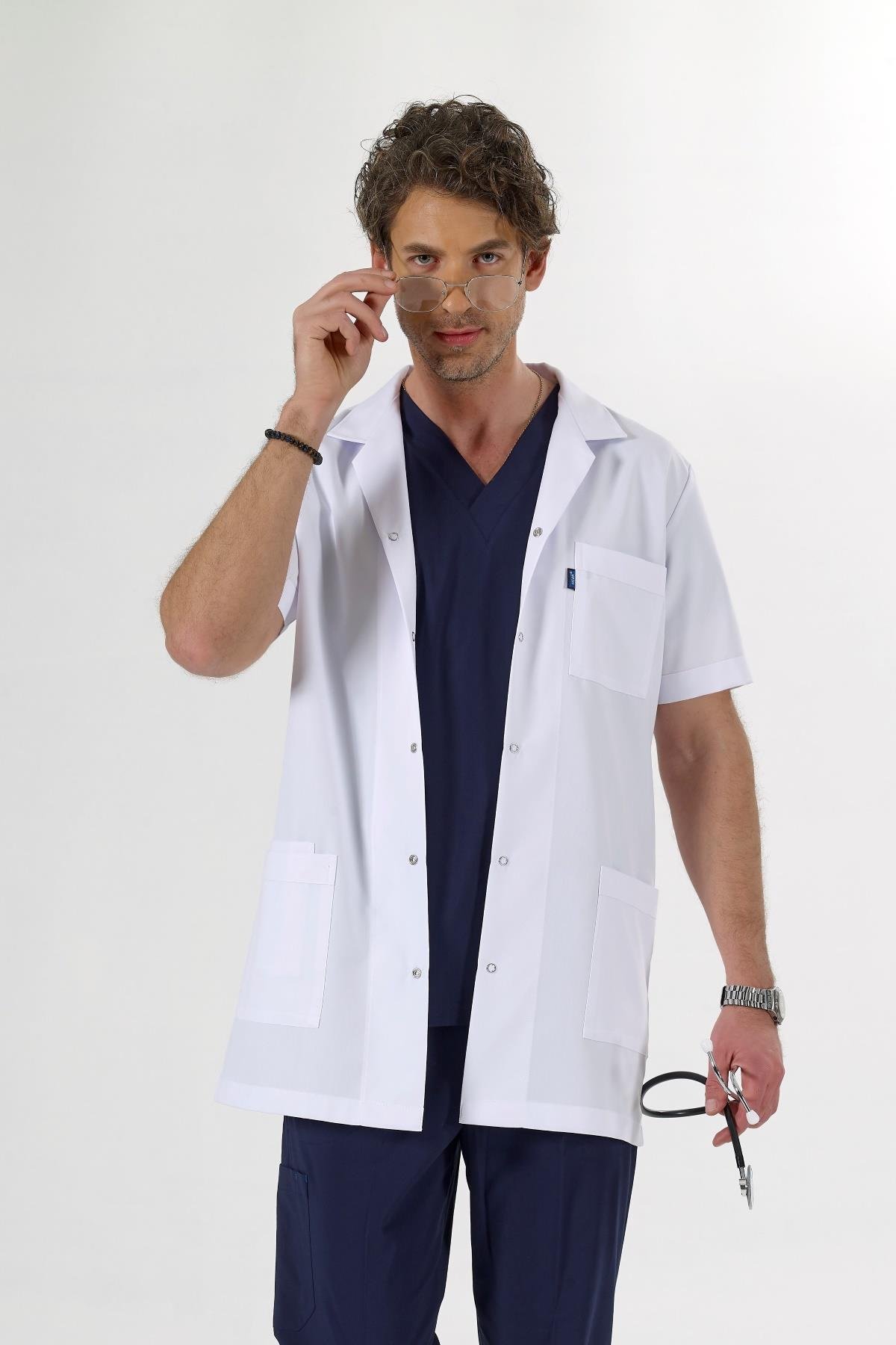 ARA BOY, KISA KOL, KLASİK YAKA, ERKEK DOKTOR ÖNLÜĞÜ