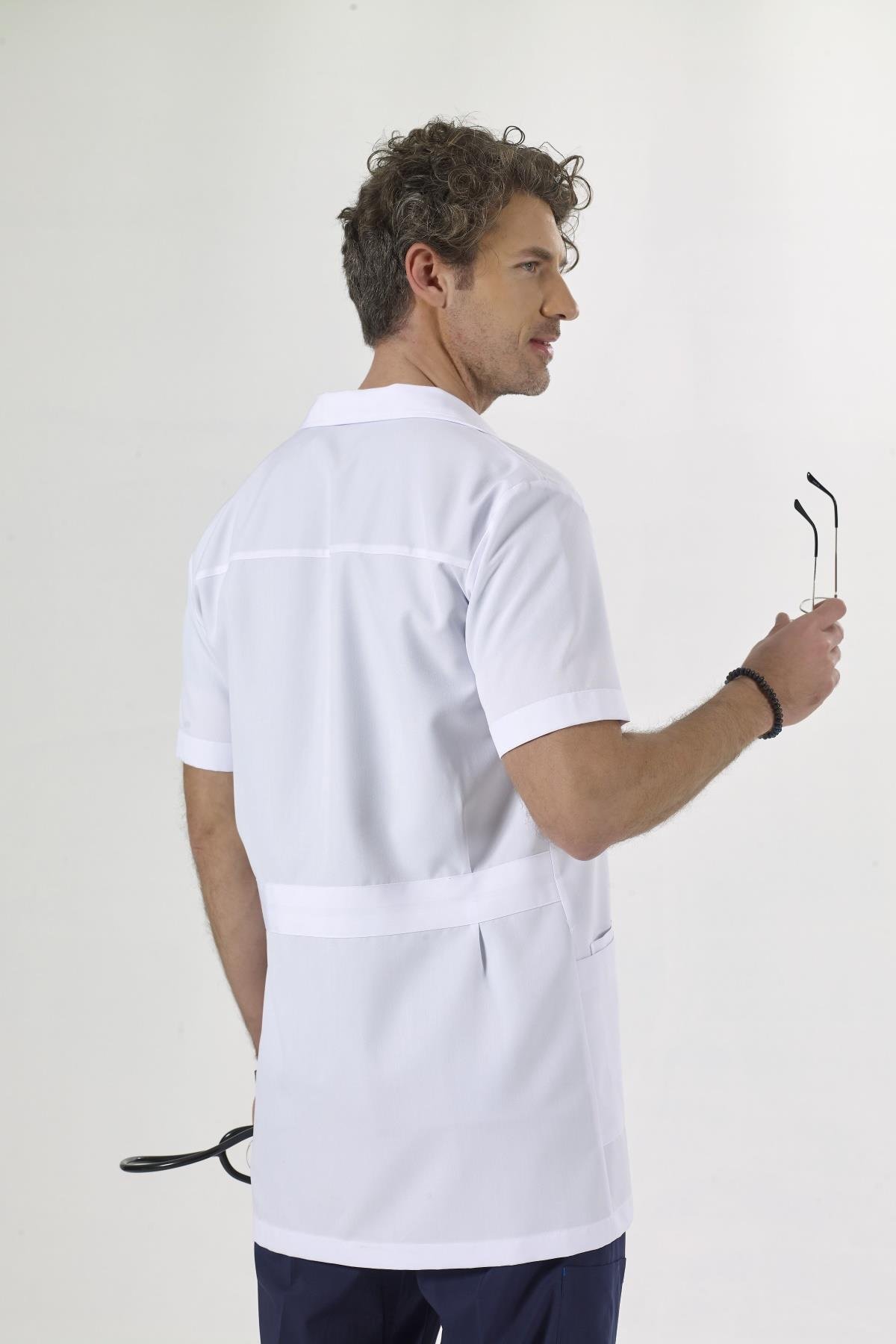 ARA BOY, KISA KOL, KLASİK YAKA, ERKEK DOKTOR ÖNLÜĞÜ