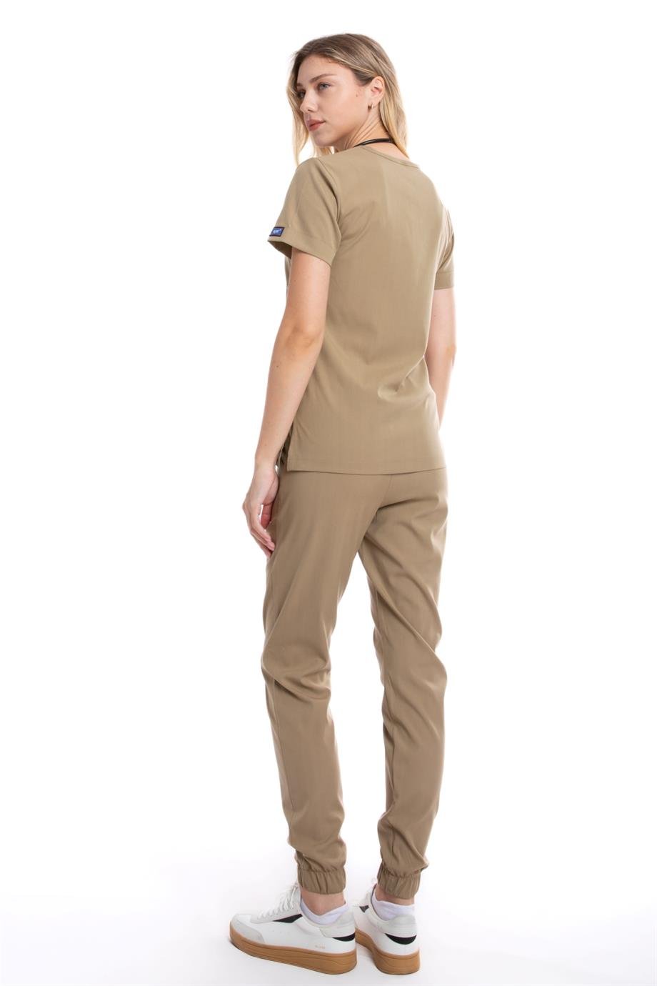 BEJ JOGGER KADIN ÜNİFORMA TAKIM