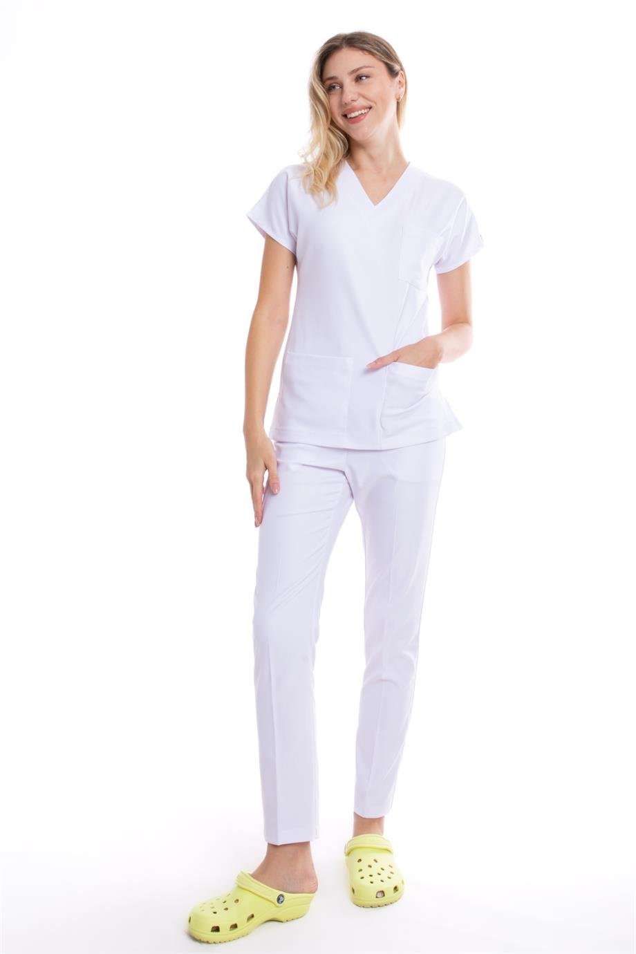 BEYAZ CORE-FLEX KADIN CERRAHİ TAKIM