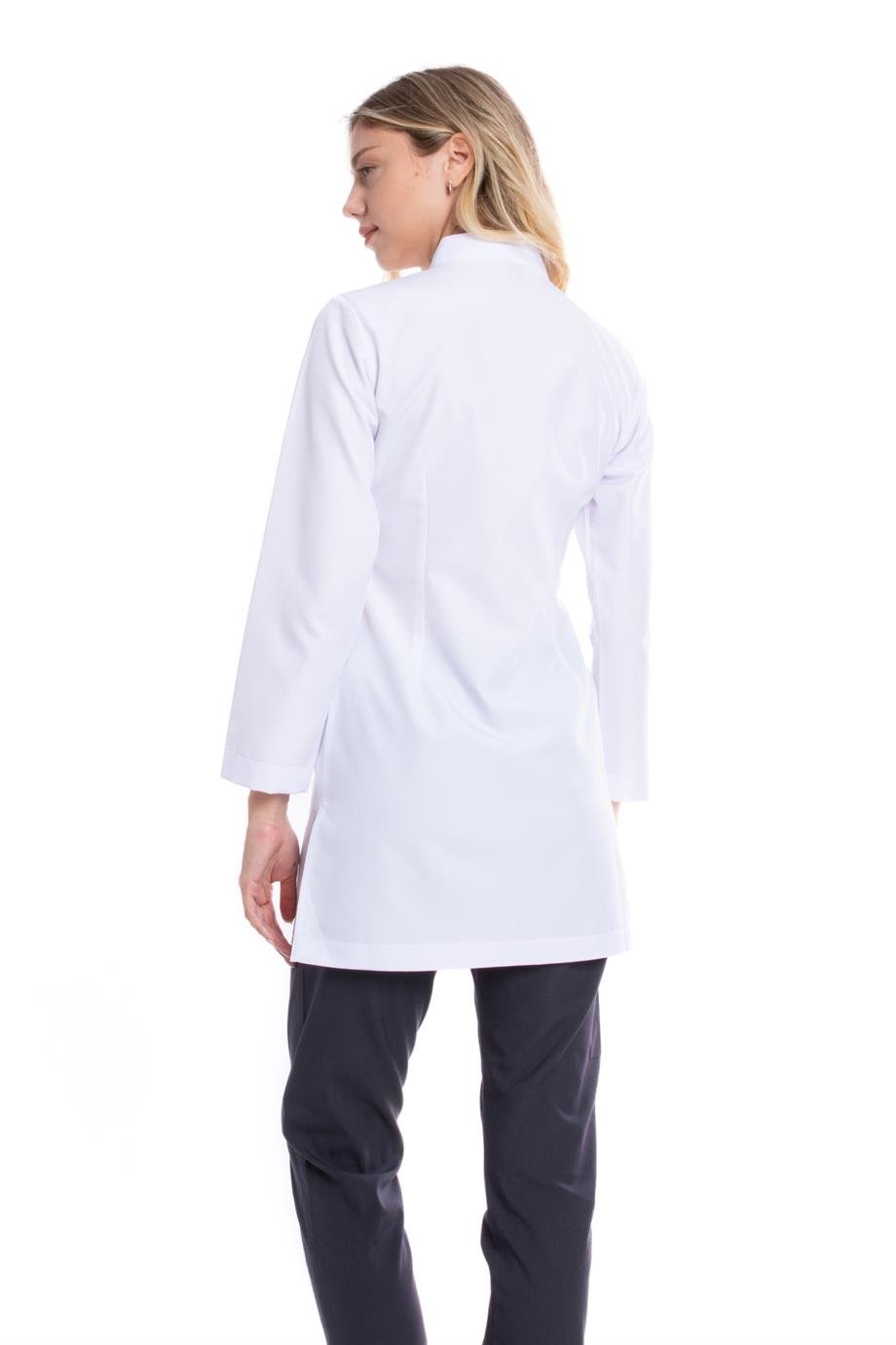 BEYAZ UZUN KOLLU HAKİM YAKA HEMŞİRE ÜST