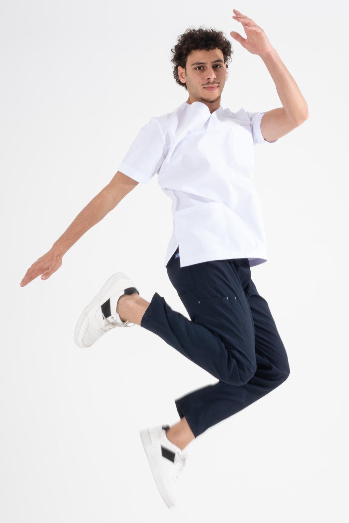 WHITE V NECK ALPAKA TOP