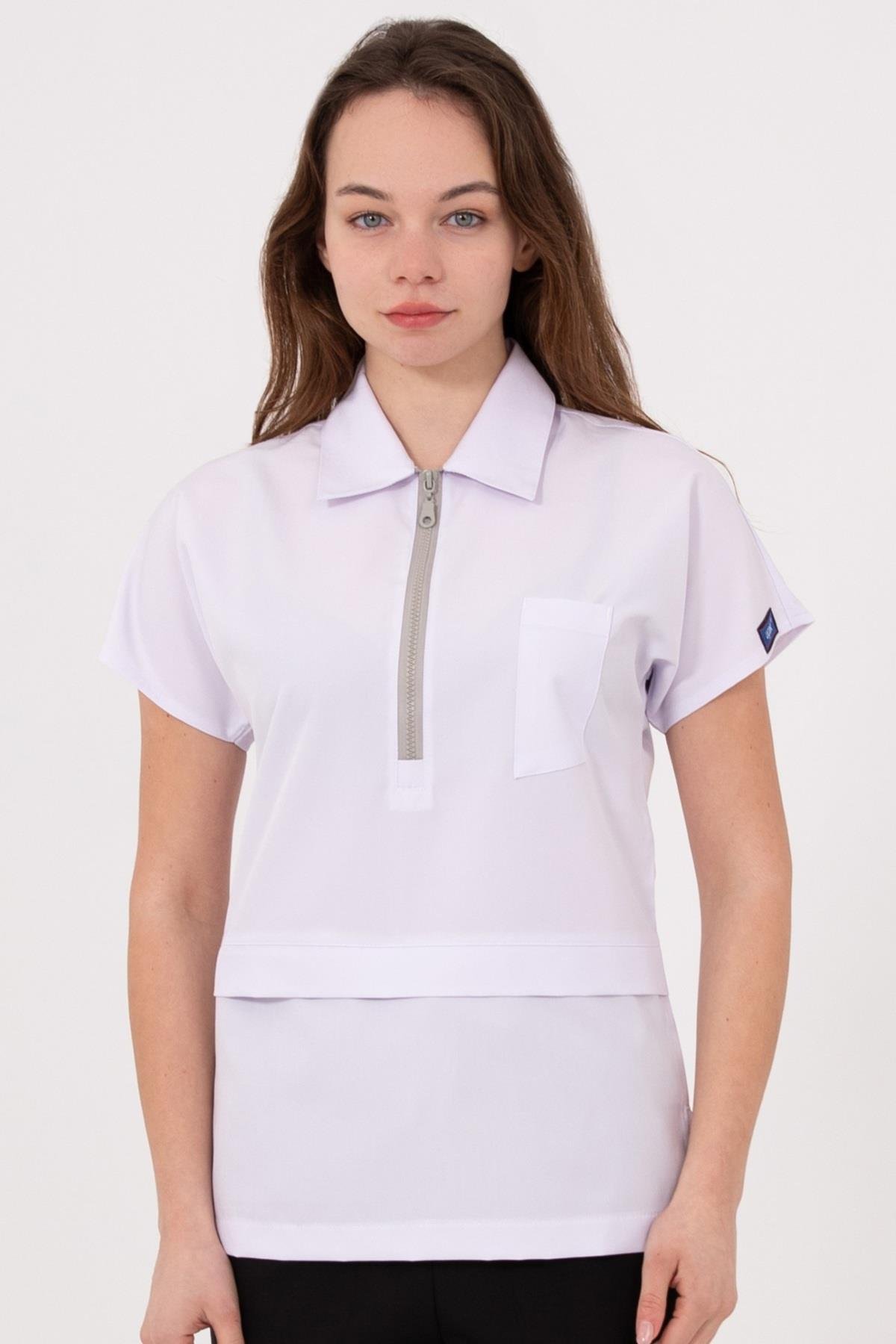 BEYAZ/SİYAH MYRA PREMIUM ÜNİFORMA TAKIM