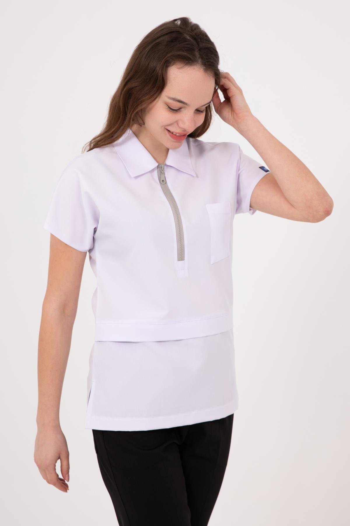 BEYAZ/SİYAH MYRA PREMIUM ÜNİFORMA TAKIM