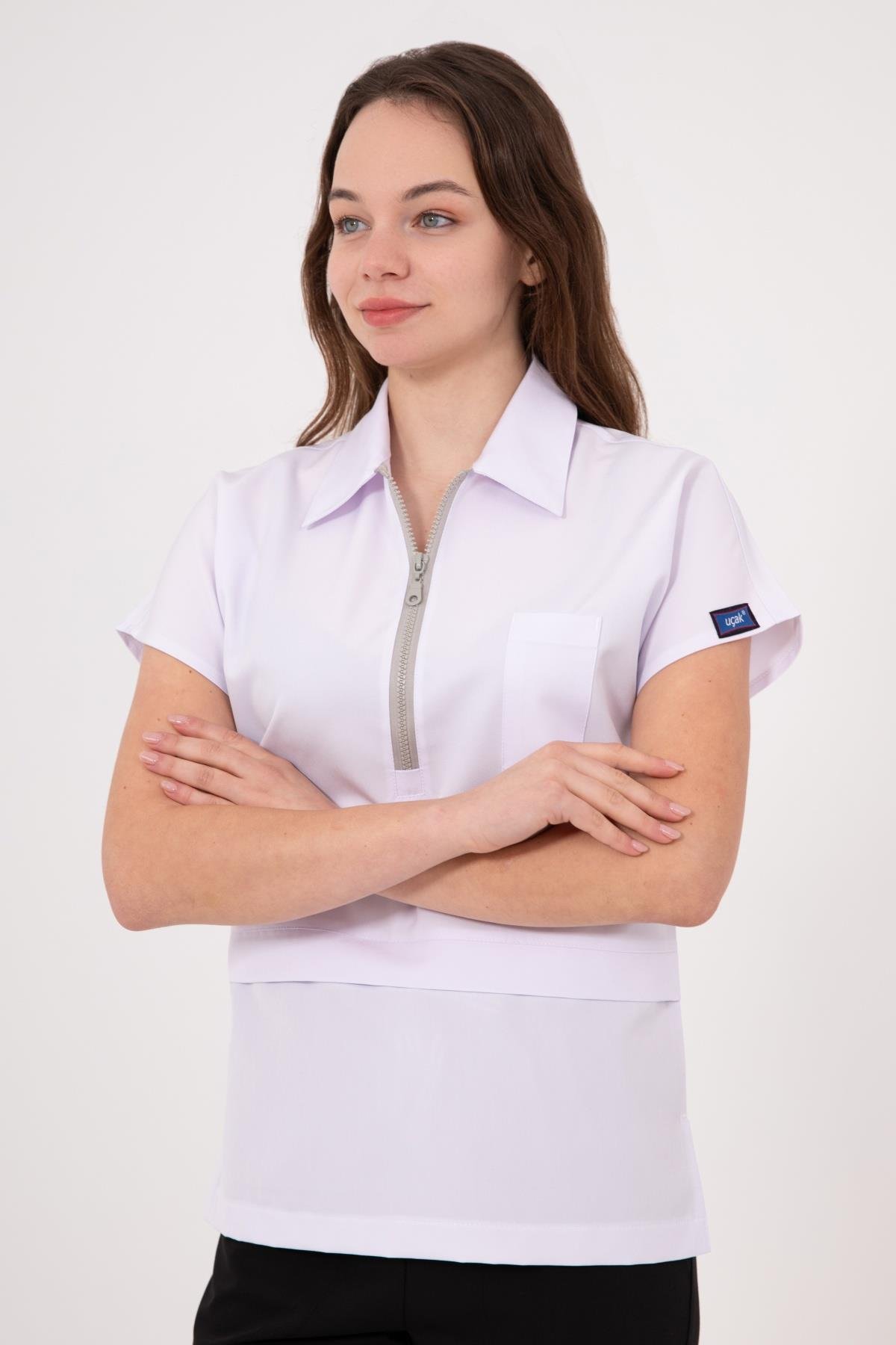 BEYAZ/SİYAH MYRA PREMIUM ÜNİFORMA TAKIM