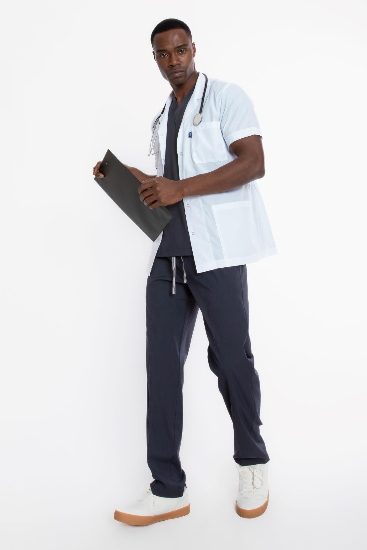 CEKET BOY, KISA KOL, KLASİK YAKA, TERİKOTON ERKEK DOKTOR ÖNLÜĞÜ