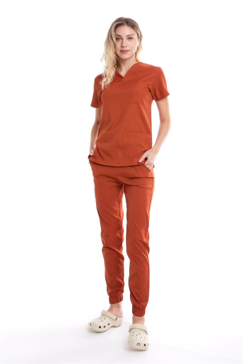 KİREMİT JOGGER KADIN ÜNİFORMA TAKIM