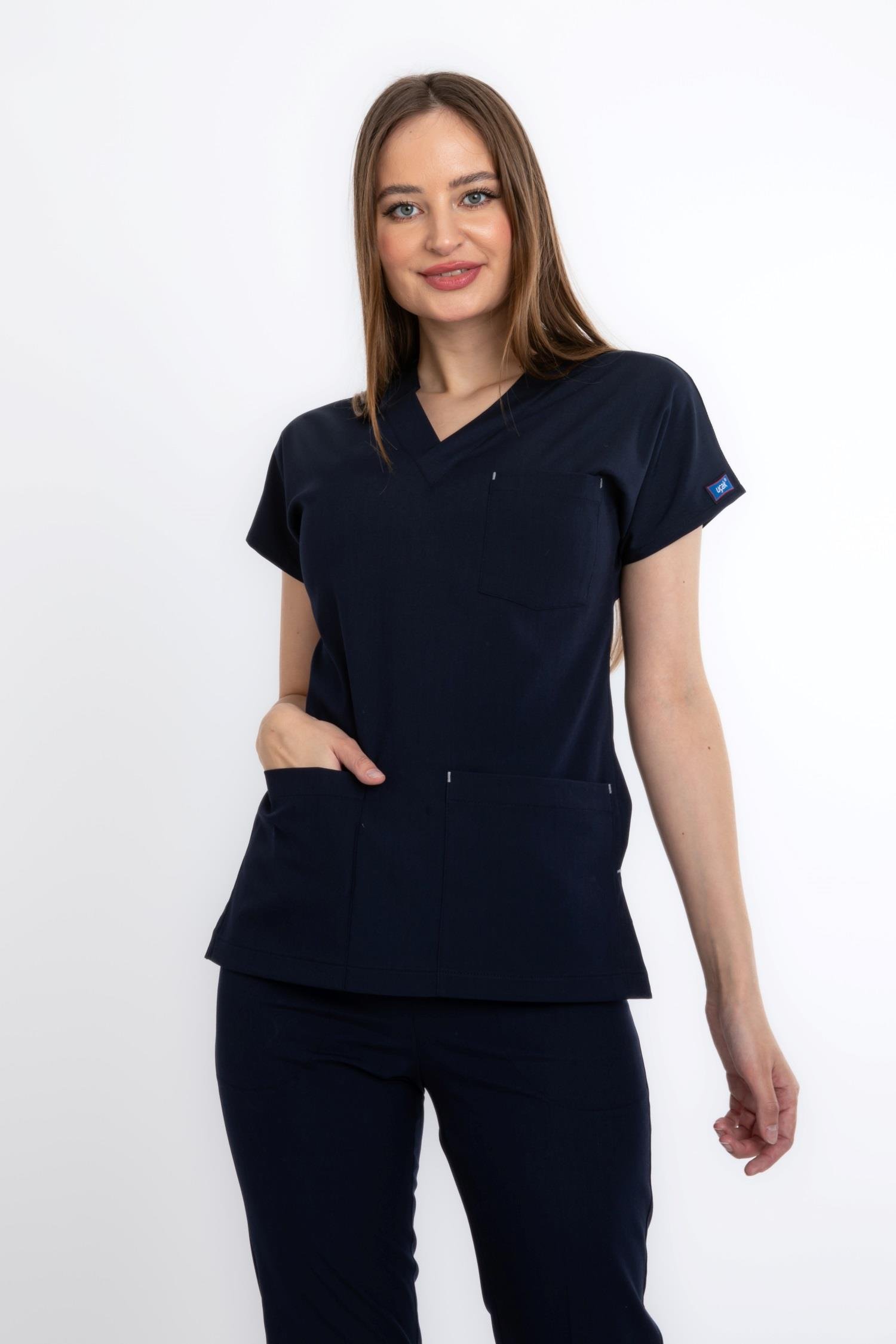 LACİVERT CORE-FLEX KADIN LİKRALI TEK ÜST