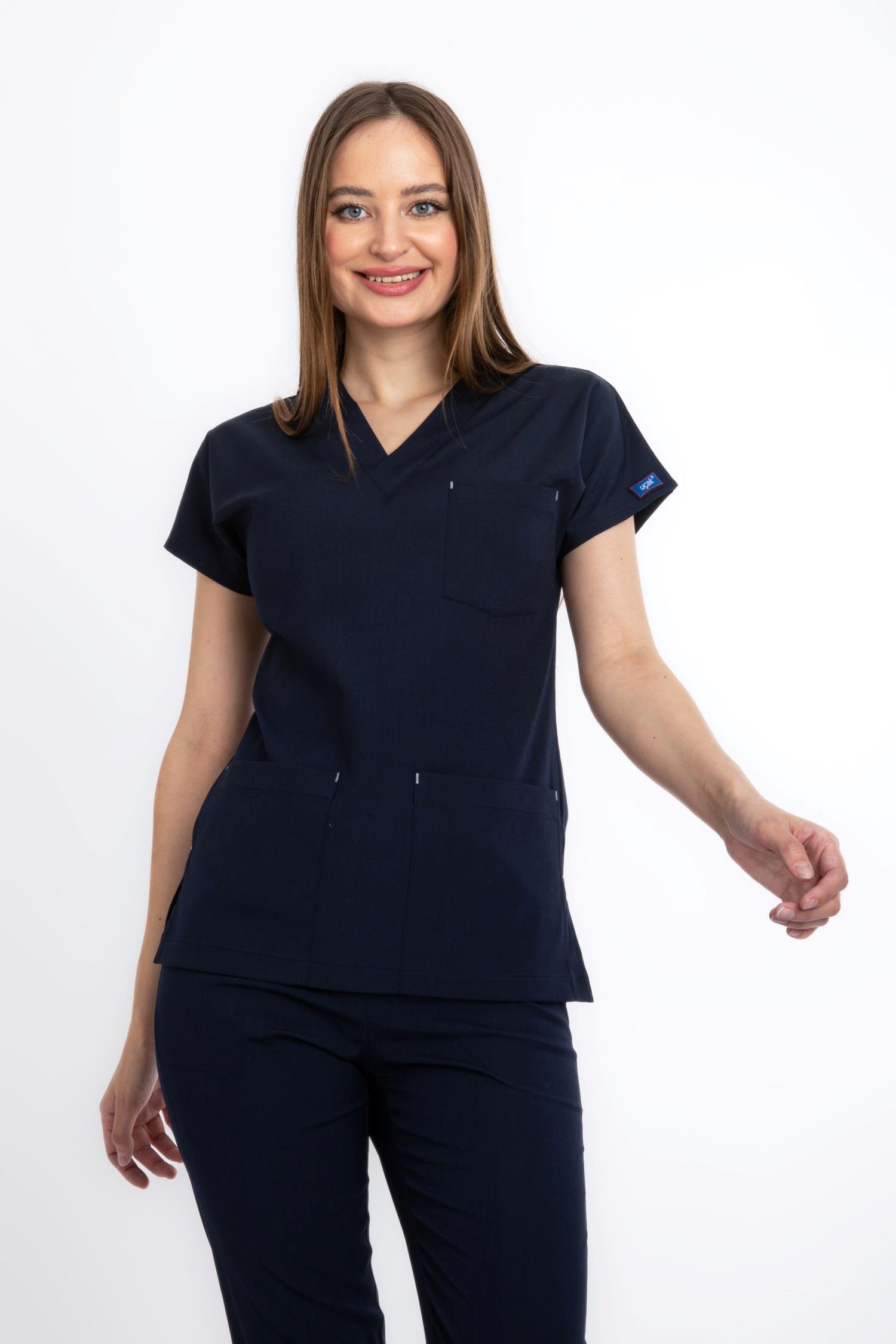 LACİVERT CORE-FLEX KADIN LİKRALI TEK ÜST