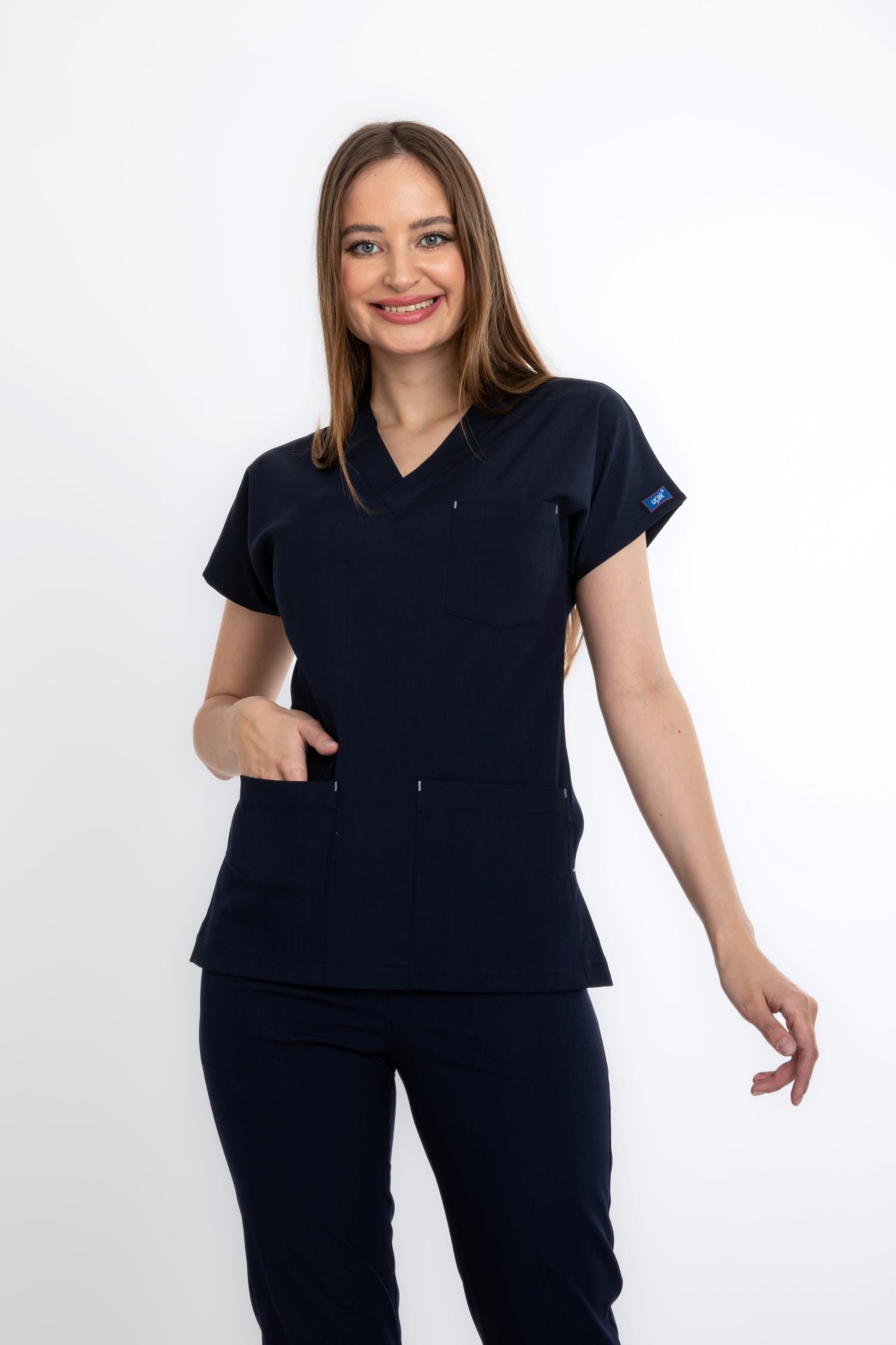 LACİVERT CORE-FLEX KADIN LİKRALI TEK ÜST