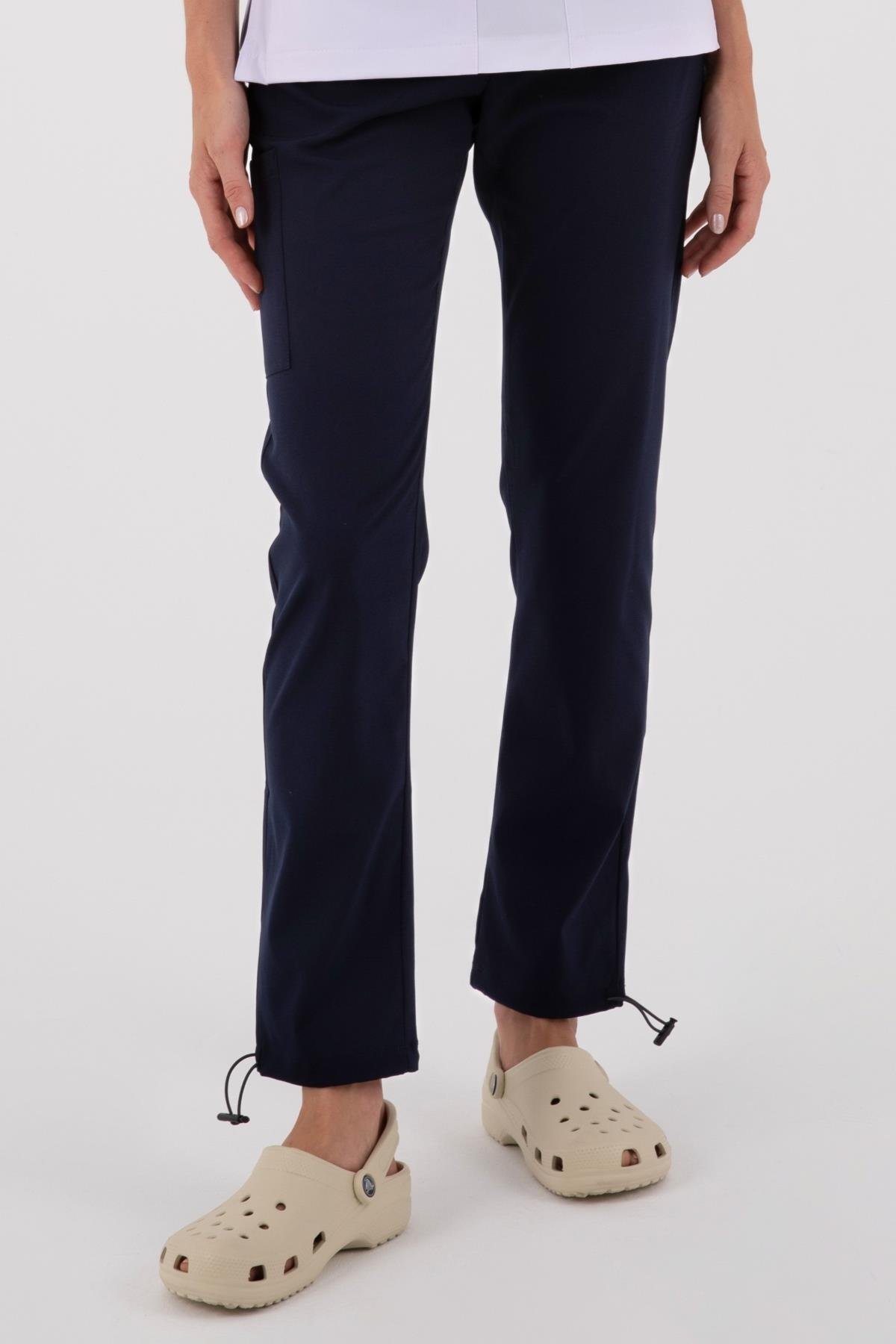 NAVY CORE-FLEX LYCRA WOMEN PANTS (ADJUSTABLE LEG)