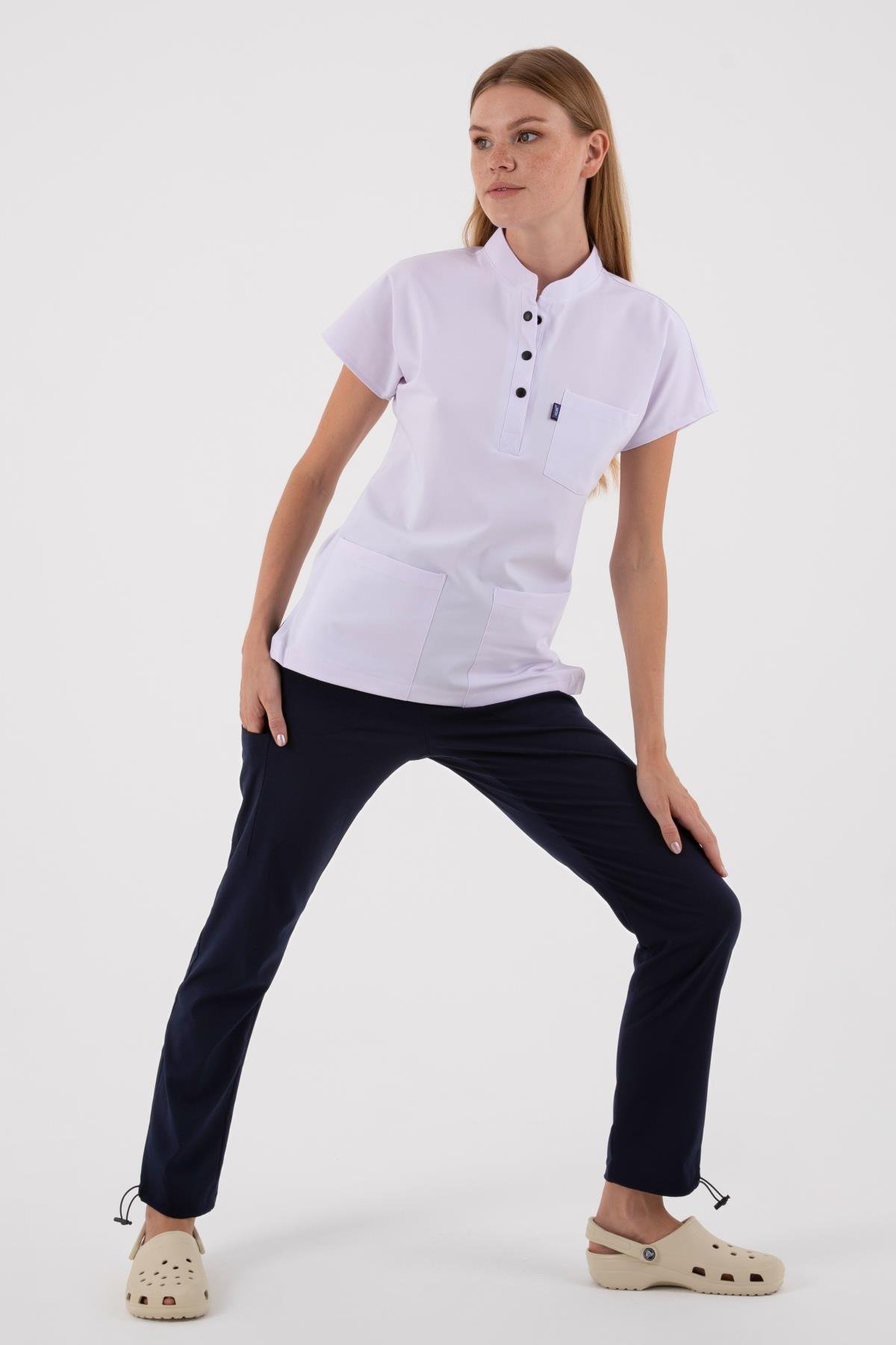 NAVY CORE-FLEX LYCRA WOMEN PANTS (ADJUSTABLE LEG)