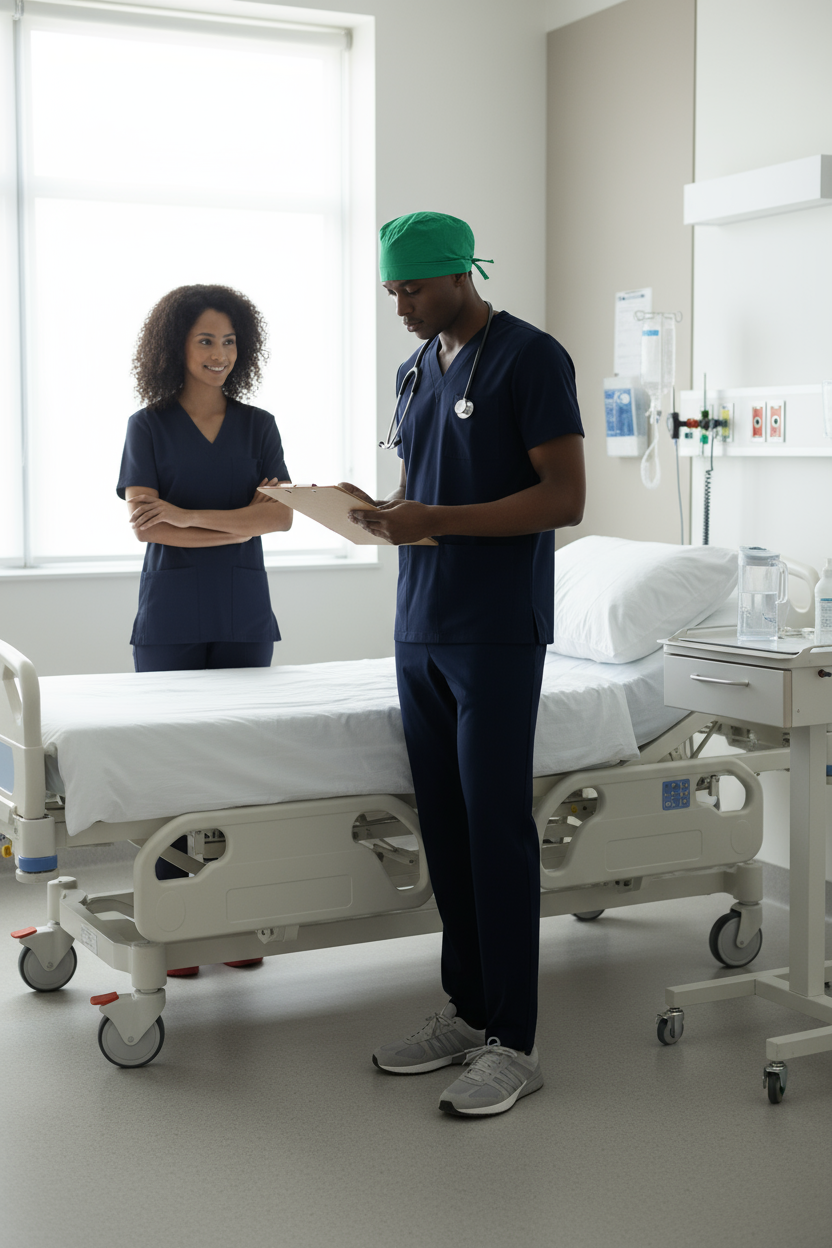 LACİVERT HEMŞİRE FORMASI LİKRALI SCRUBS TAKIM (PATRIOT BLUE)