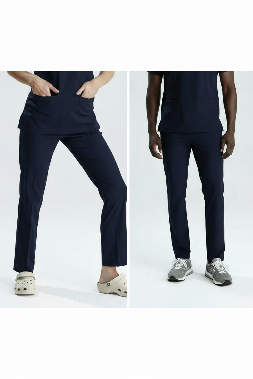 LACİVERT LİKRALI BORU PAÇA UNISEX PANTOLON (KALIN KUMAŞ)