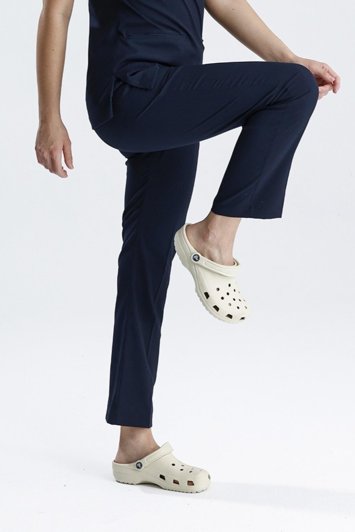 LACİVERT LİKRALI BORU PAÇA UNISEX PANTOLON (KALIN KUMAŞ)