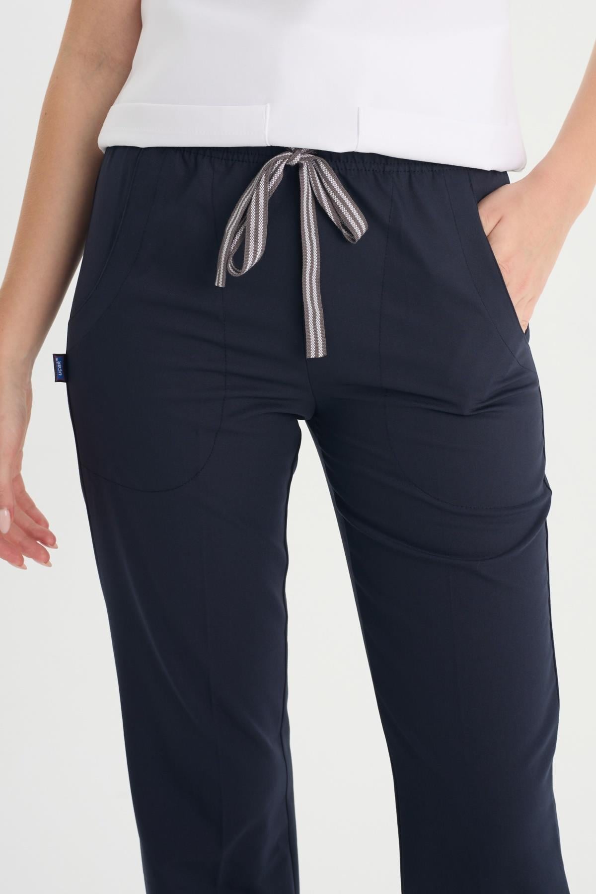 LACİVERT LİKRALI PREMIUM İSPANYOL PAÇA KADIN PANTOLON