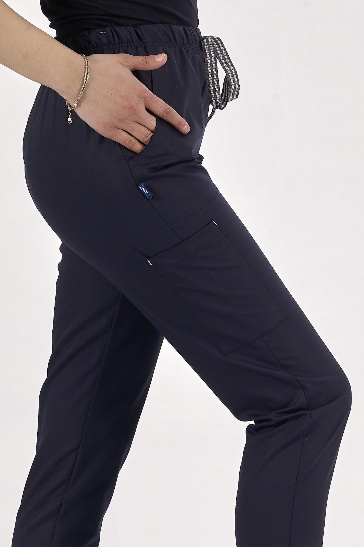 LACİVERT PREMIUM LİKRALI JOGGER KADIN PANTOLON