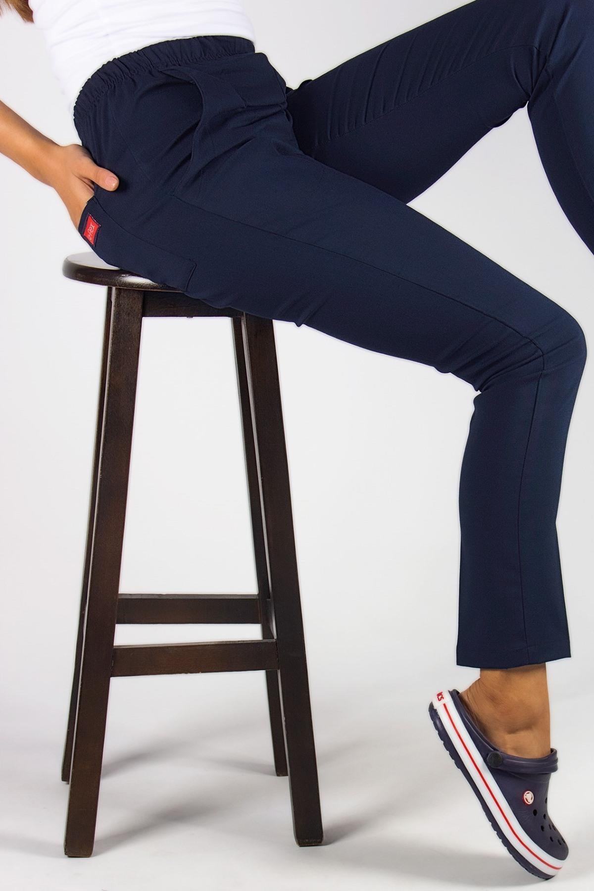 LACİVERT U-FLEX LİKRALI KADIN PANTOLON