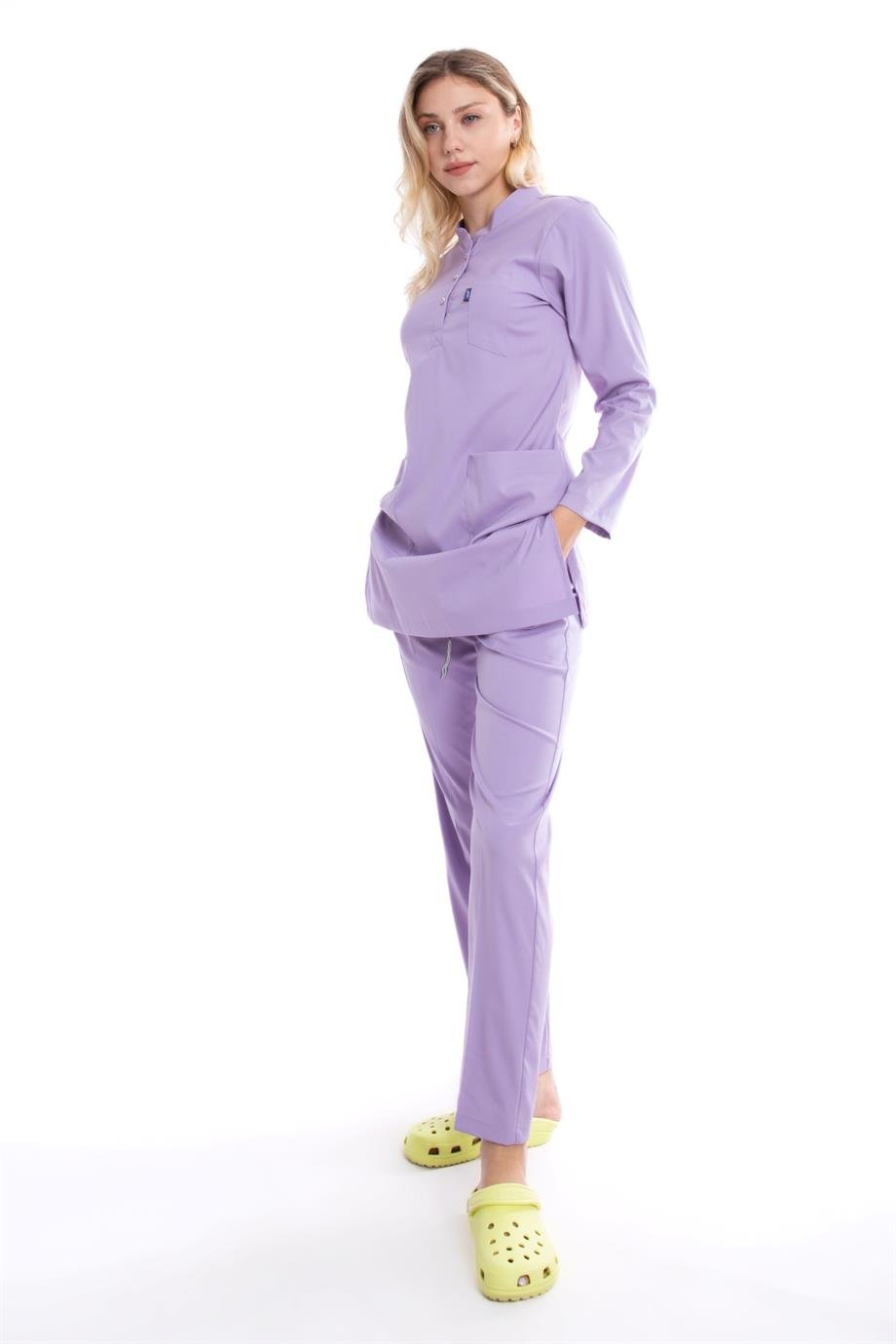 LİLA KARYA TESETTÜR ÜNİFORMA TAKIM