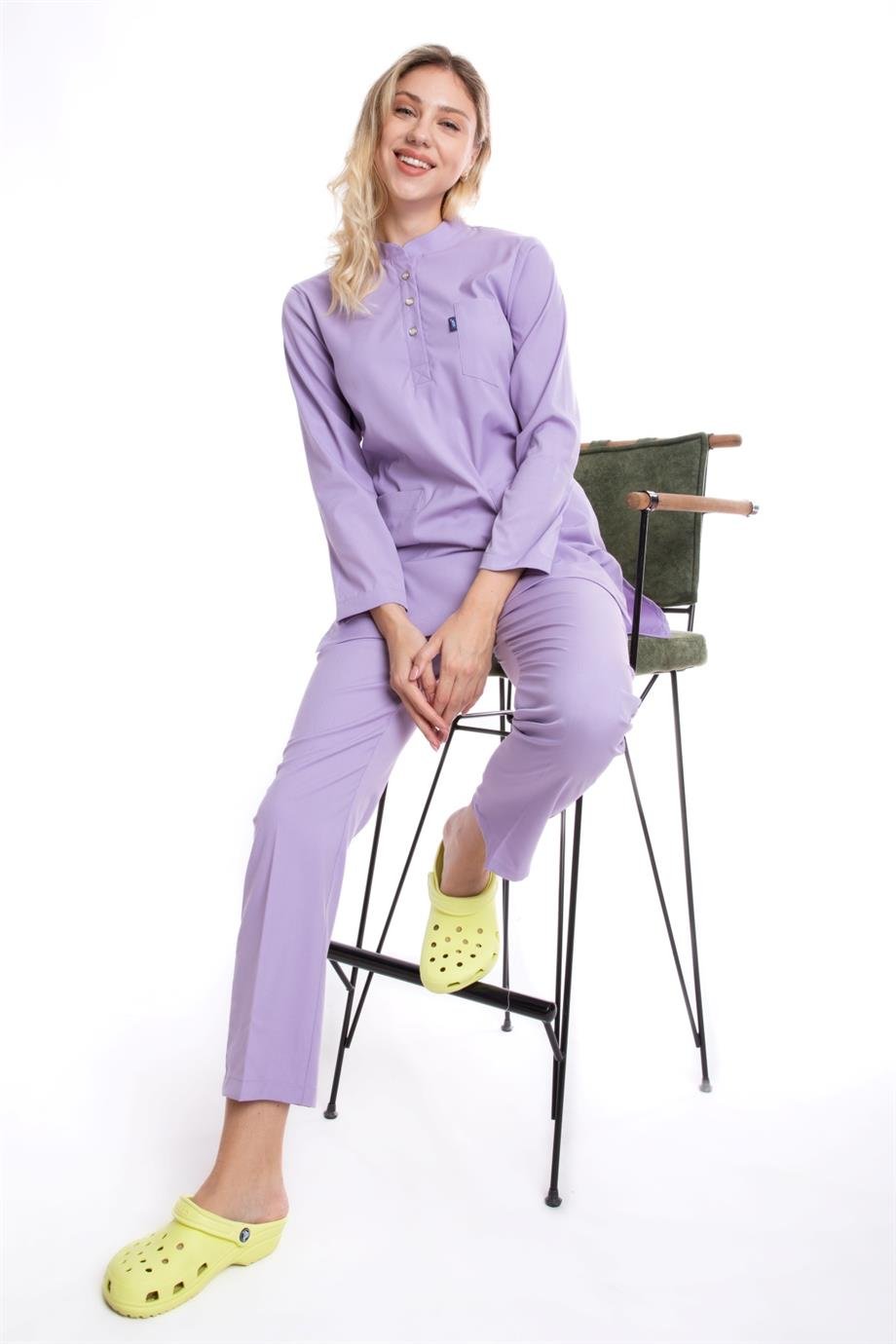 LİLA KARYA TESETTÜR ÜNİFORMA TAKIM