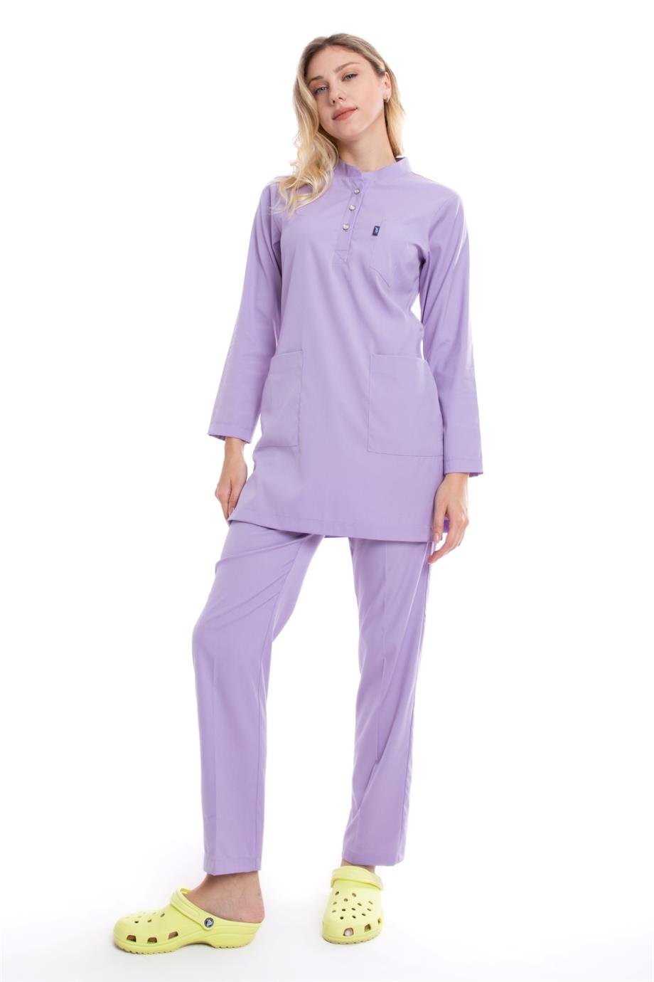 LİLA KARYA TESETTÜR ÜNİFORMA TAKIM