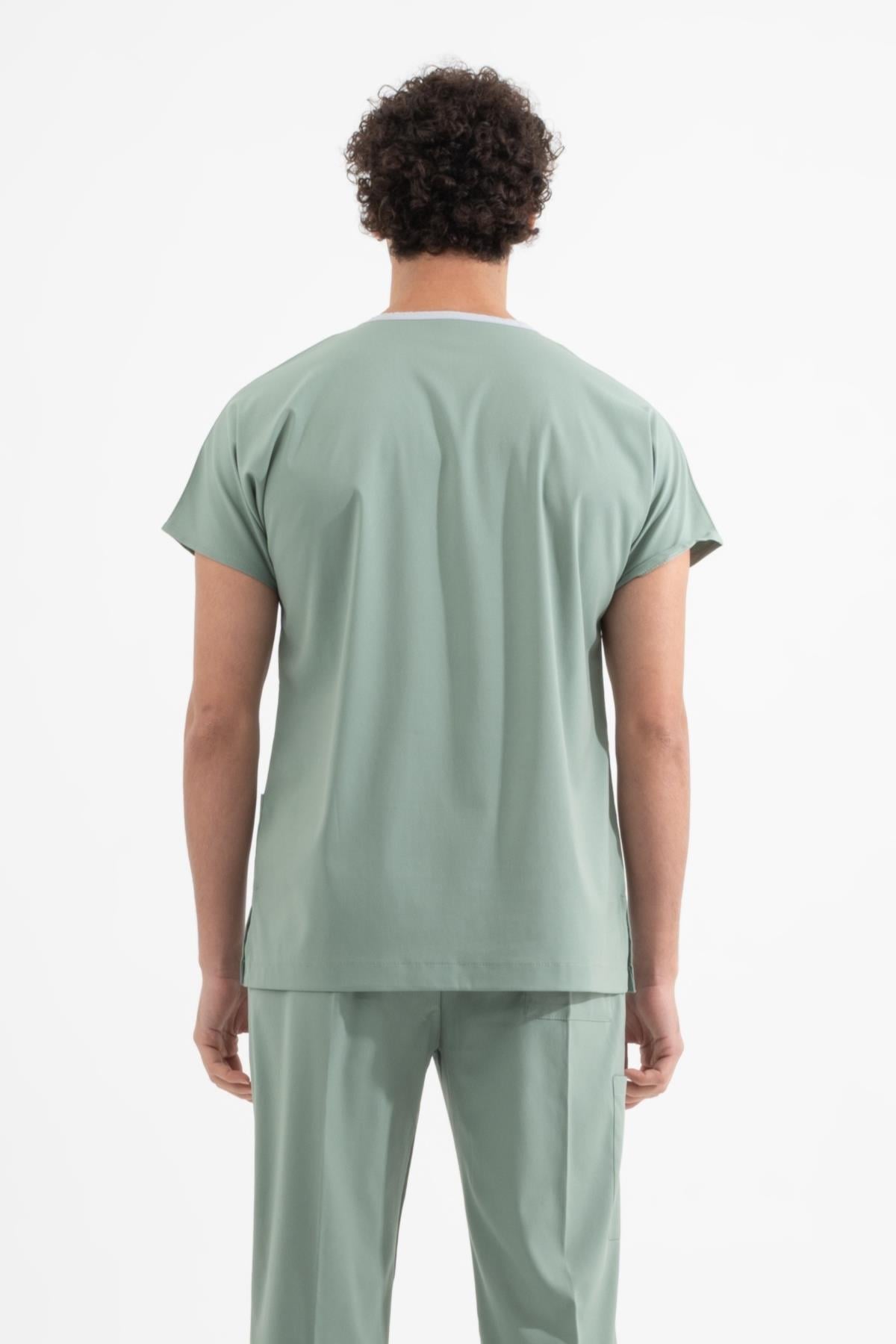 RESEDA GREEN CORE-FLEX MEN SCRUBS SET