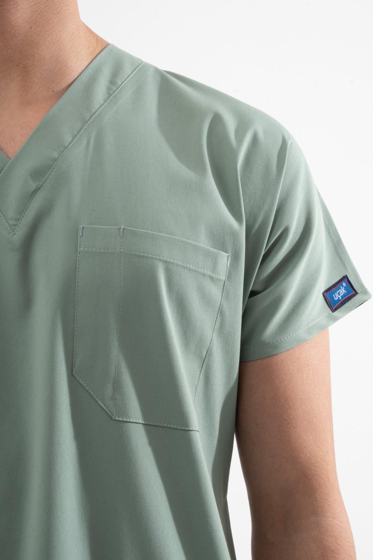 RESEDA GREEN CORE-FLEX MEN SCRUBS SET