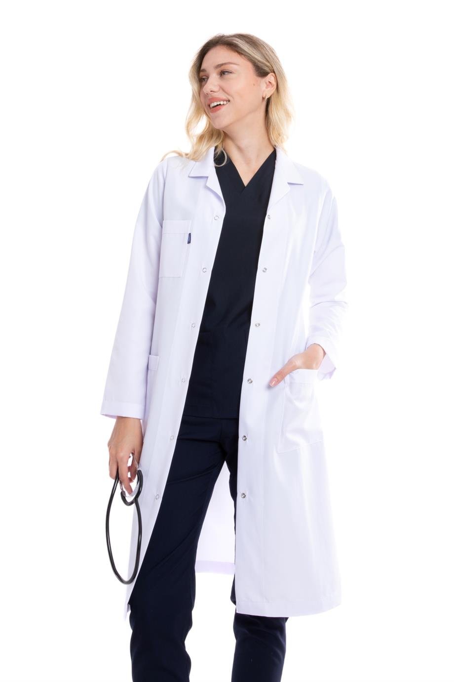 MAXİ BOY,KLASİK YAKA, KADIN DOKTOR ÖNLÜĞÜ