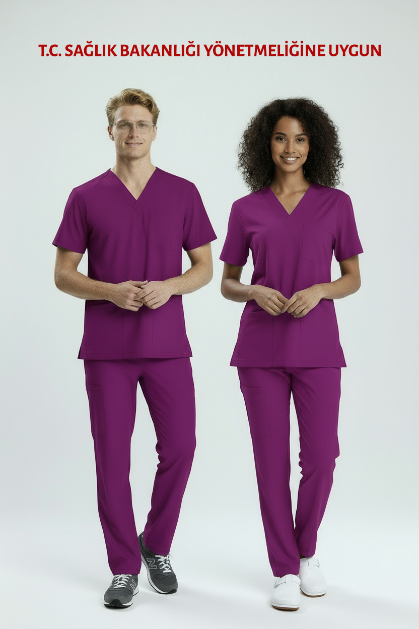 MOR EBE FORMASI LİKRALI SCRUBS TAKIM (BYZANTIUM)