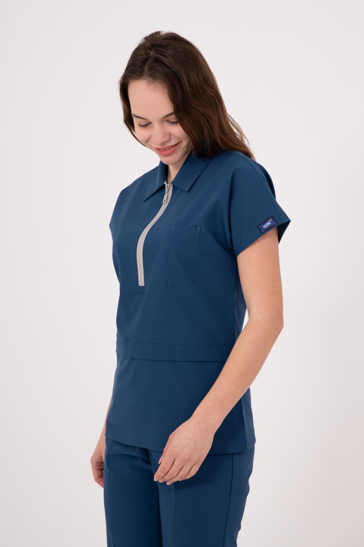 PETROL MAVİ MYRA PREMIUM ÜNİFORMA TAKIM