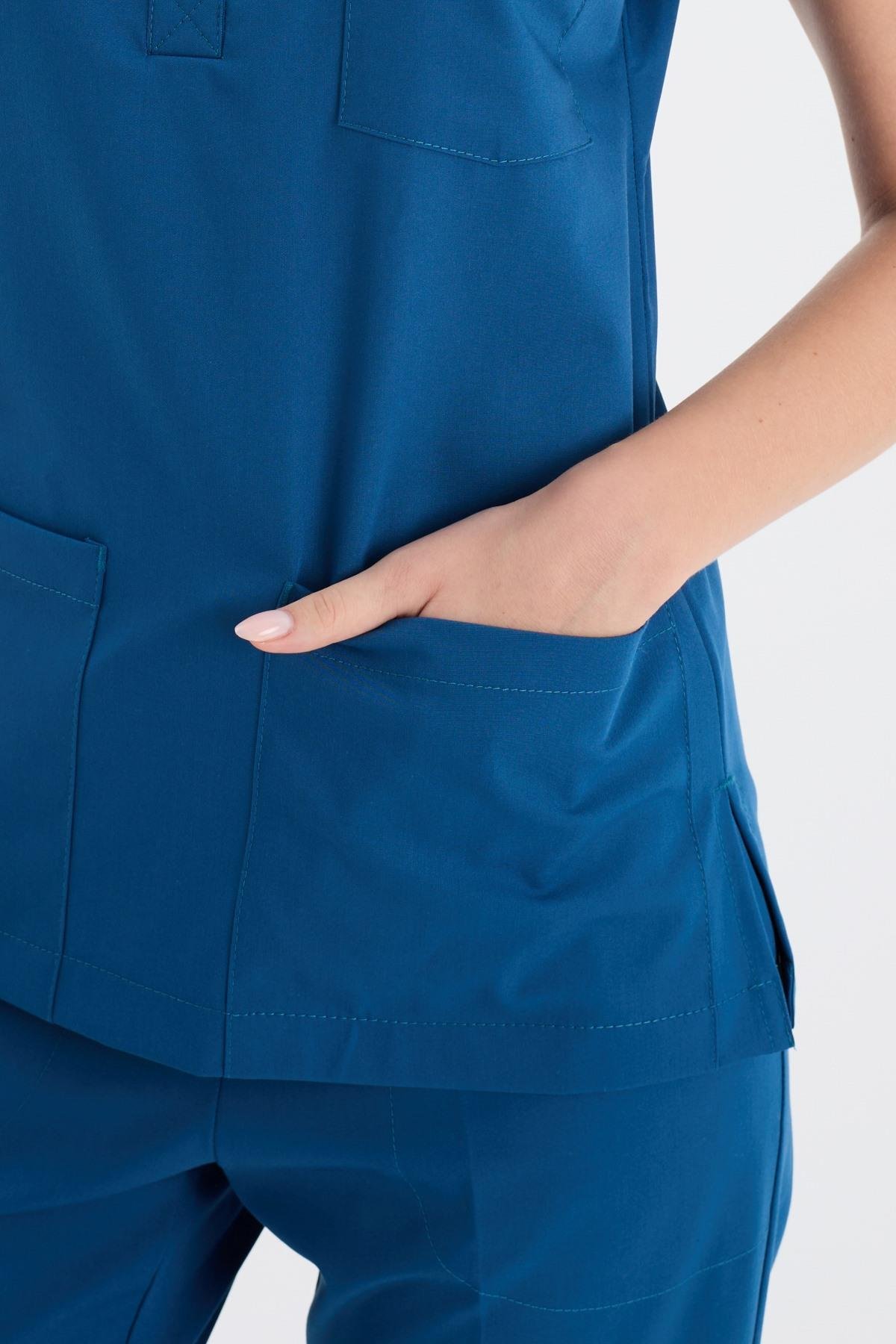 PETROL MAVİ PETRA PREMIUM ÜNİFORMA TAKIM