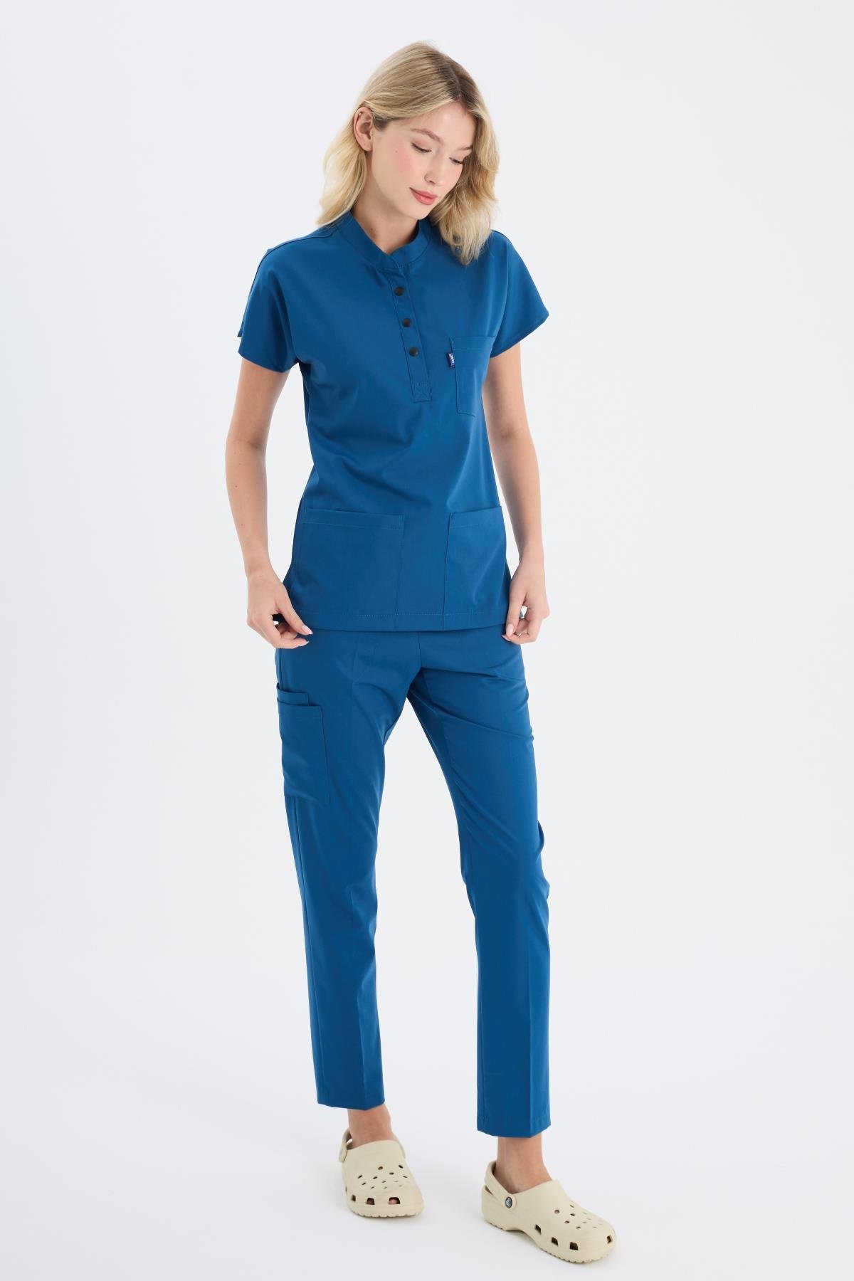 PETROL MAVİ PETRA PREMIUM ÜNİFORMA TAKIM