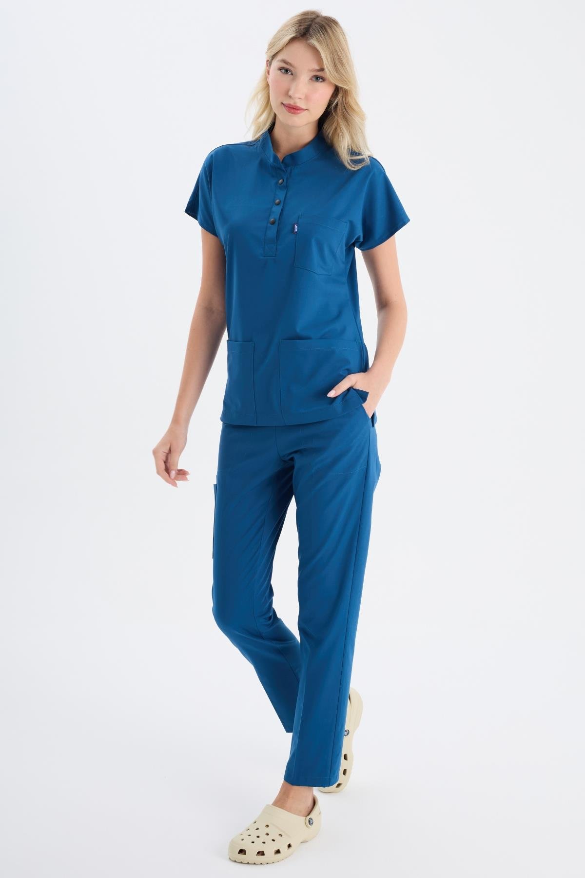 PETROL MAVİ PETRA PREMIUM ÜNİFORMA TAKIM