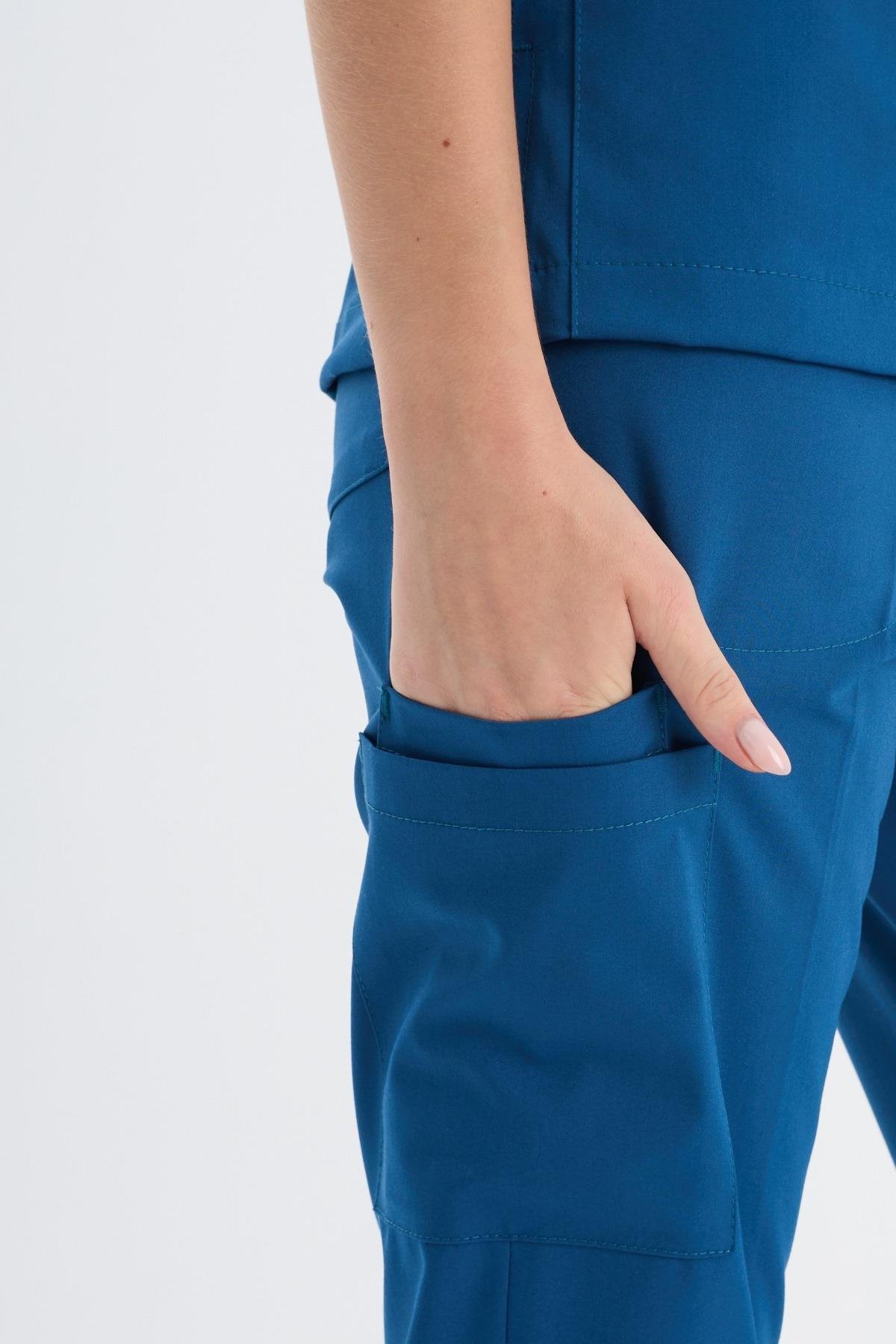 PETROL MAVİ PETRA PREMIUM ÜNİFORMA TAKIM