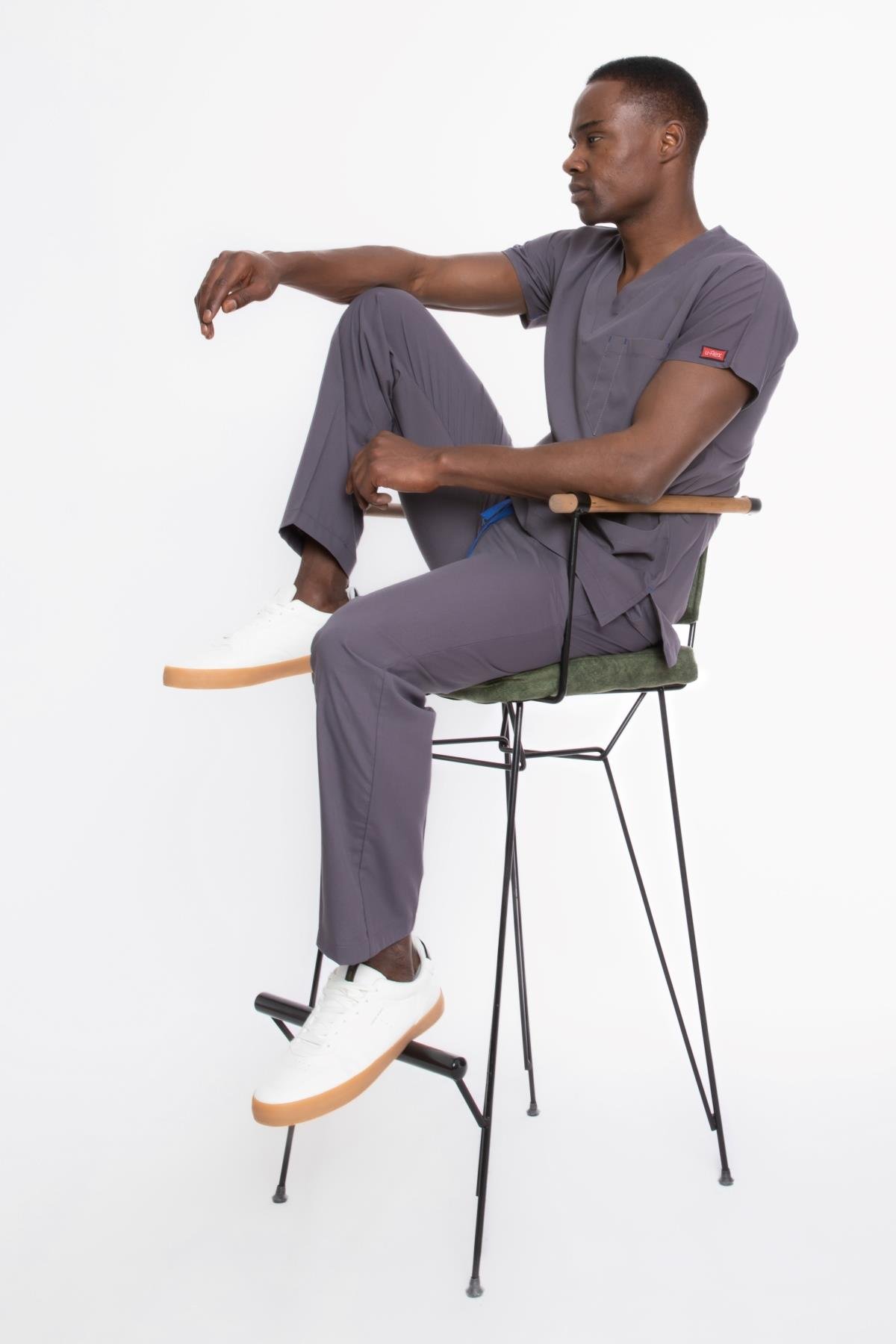 PUSLU GRİ U-FLEX ERKEK CERRAHİ TAKIM