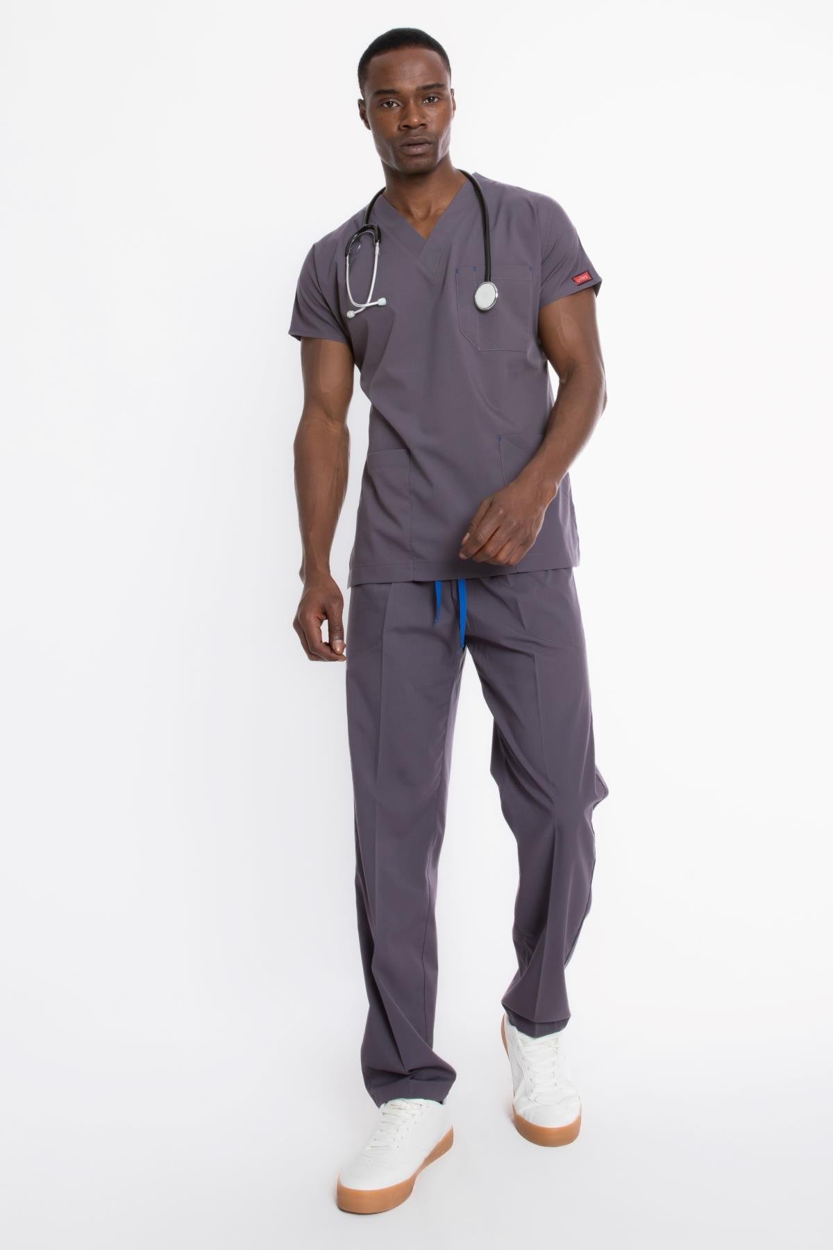 PUSLU GRİ U-FLEX ERKEK CERRAHİ TAKIM