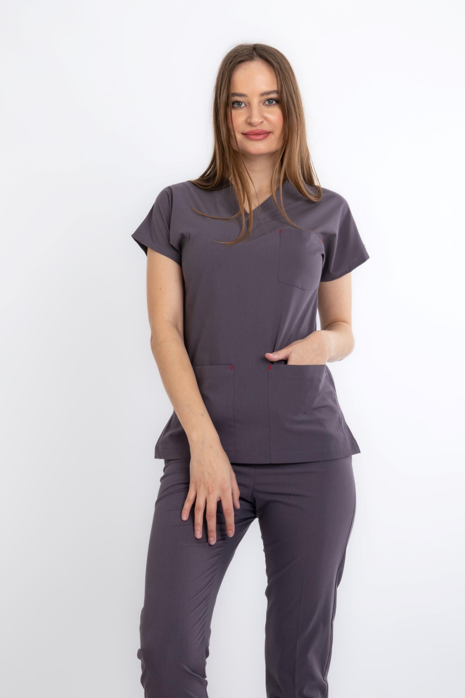 PUSLU GRİ U-FLEX KADIN LİKRALI TEK ÜST