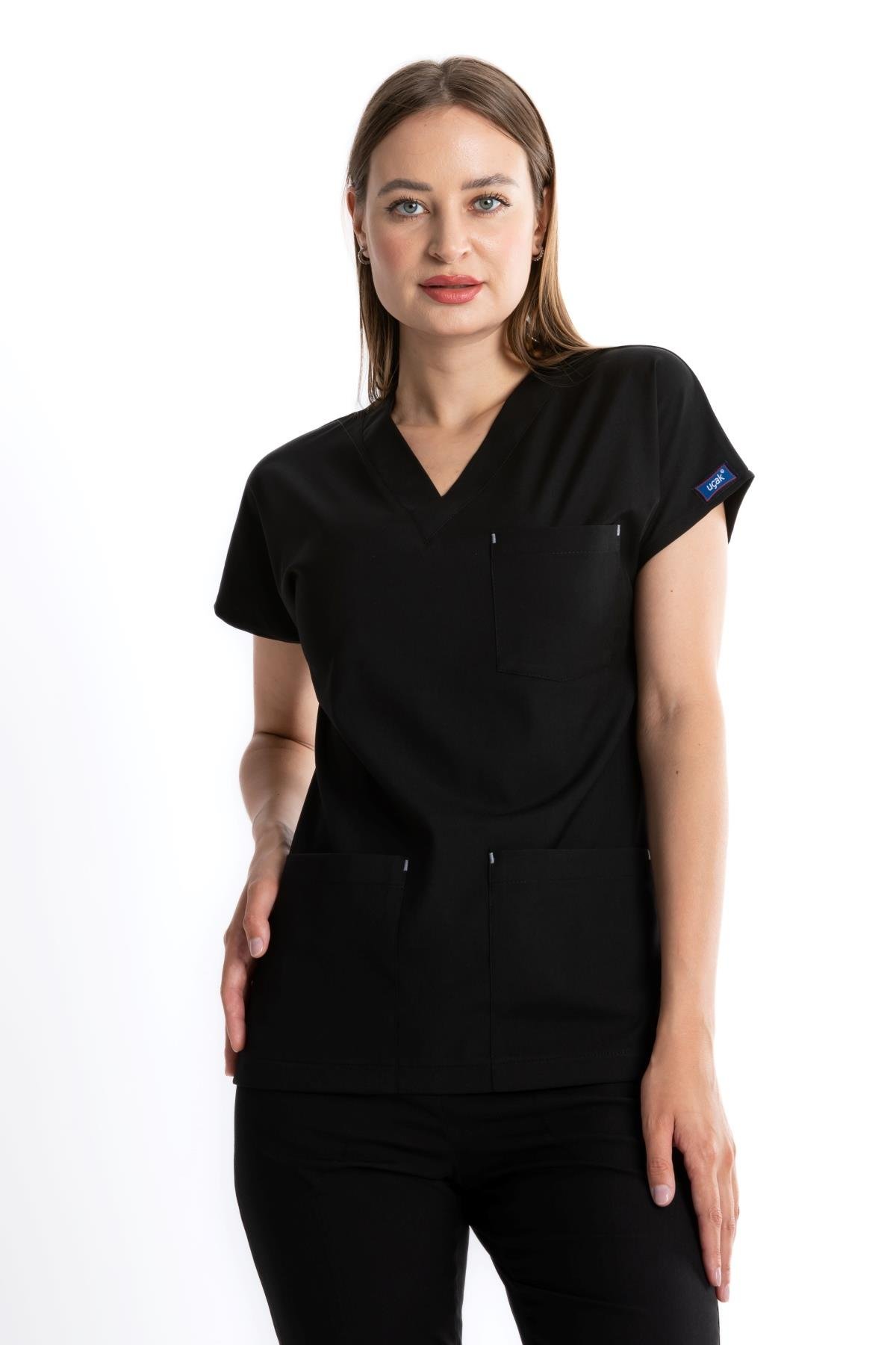 SİYAH CORE-FLEX KADIN LİKRALI TEK ÜST