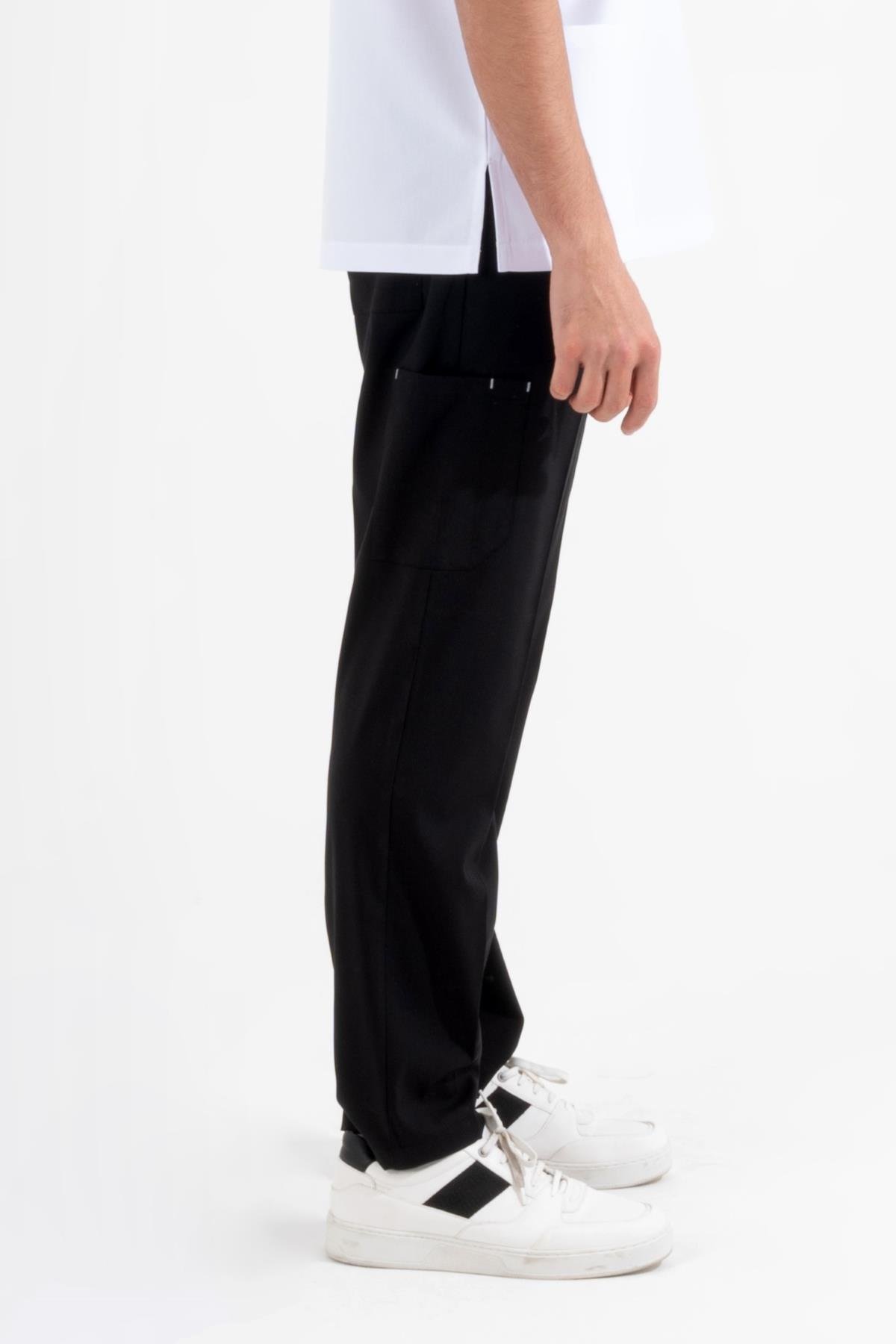 BLACK CORE-FLEX LYCRA MEN PANTS