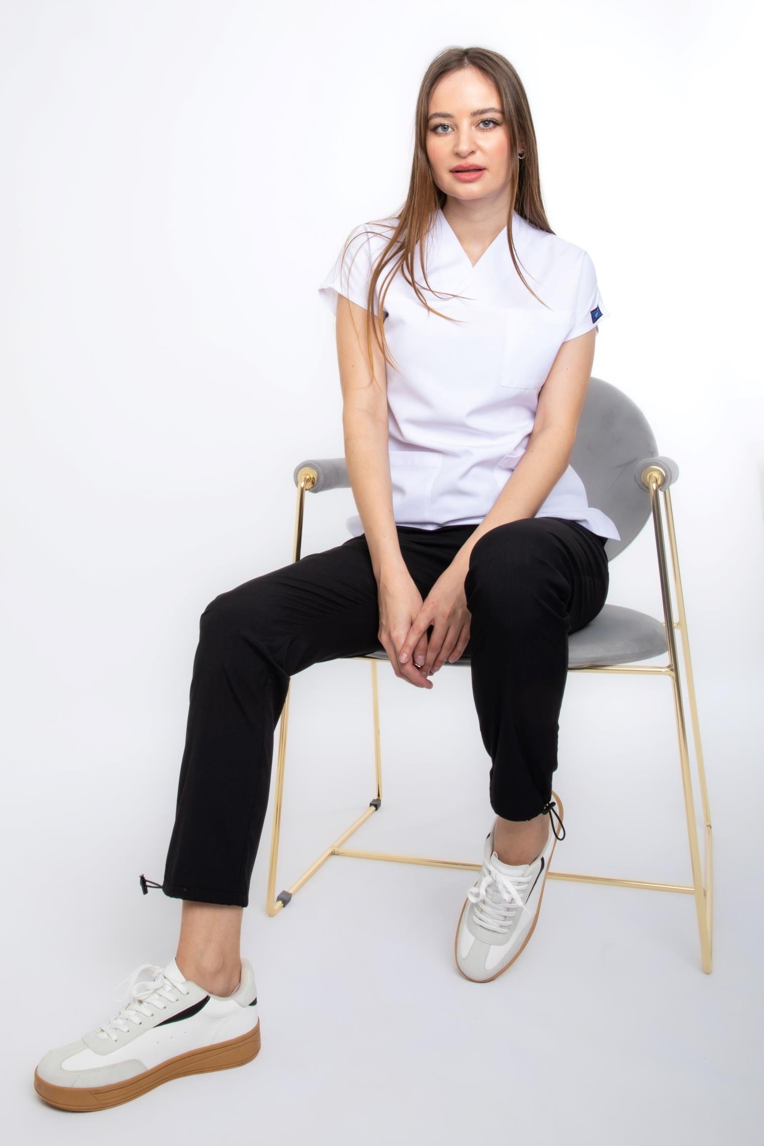 SİYAH CORE-FLEX LİKRALI KADIN PANTOLON (AYARLANABİLİR LASTİKLİ PAÇA)